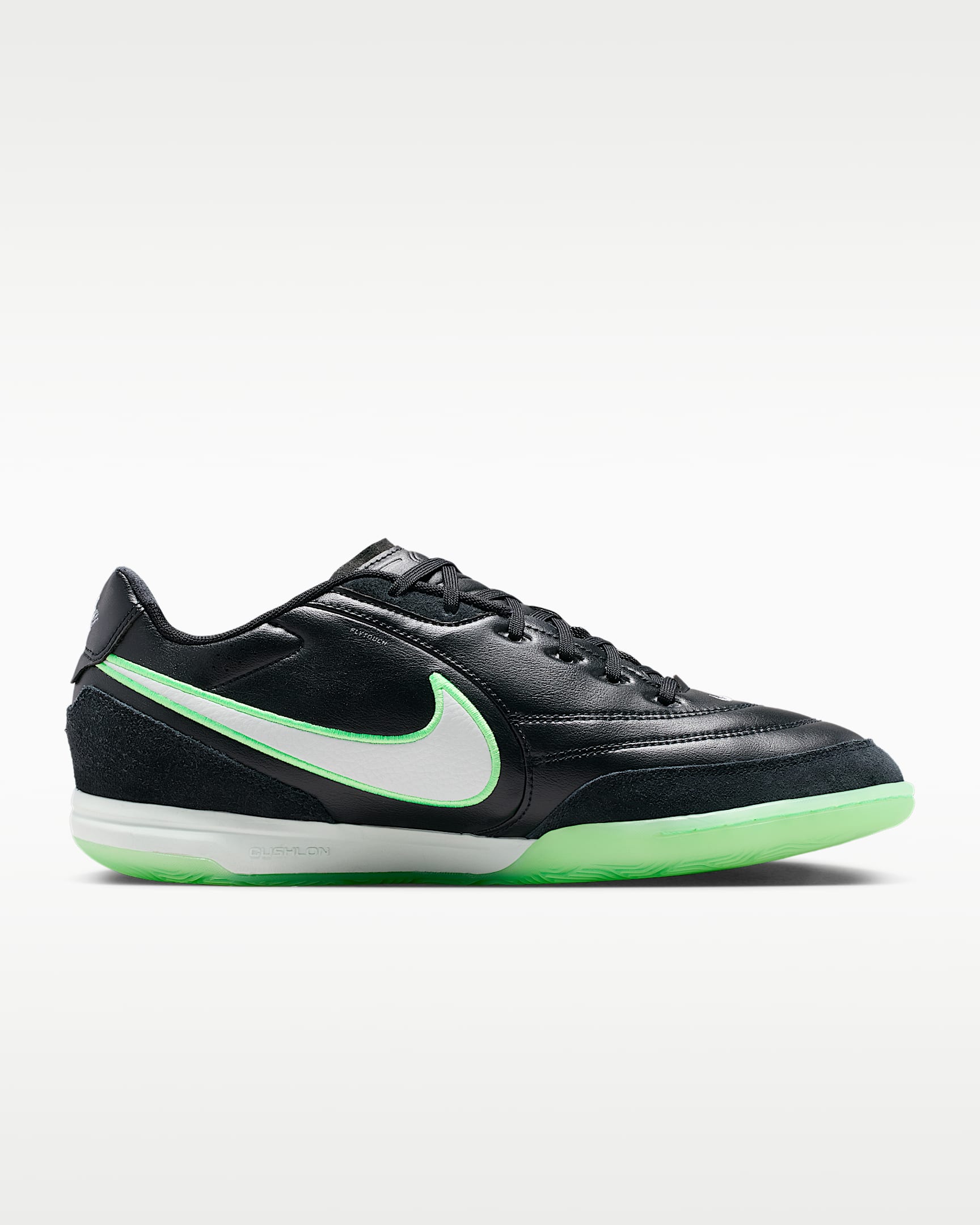 รองเท้าฟุตบอลไม่หุ้มข้อสำหรับสนามในร่ม/คอร์ท Nike Tiempo Streetgato - ดำ/ดำ/Illusion Green
