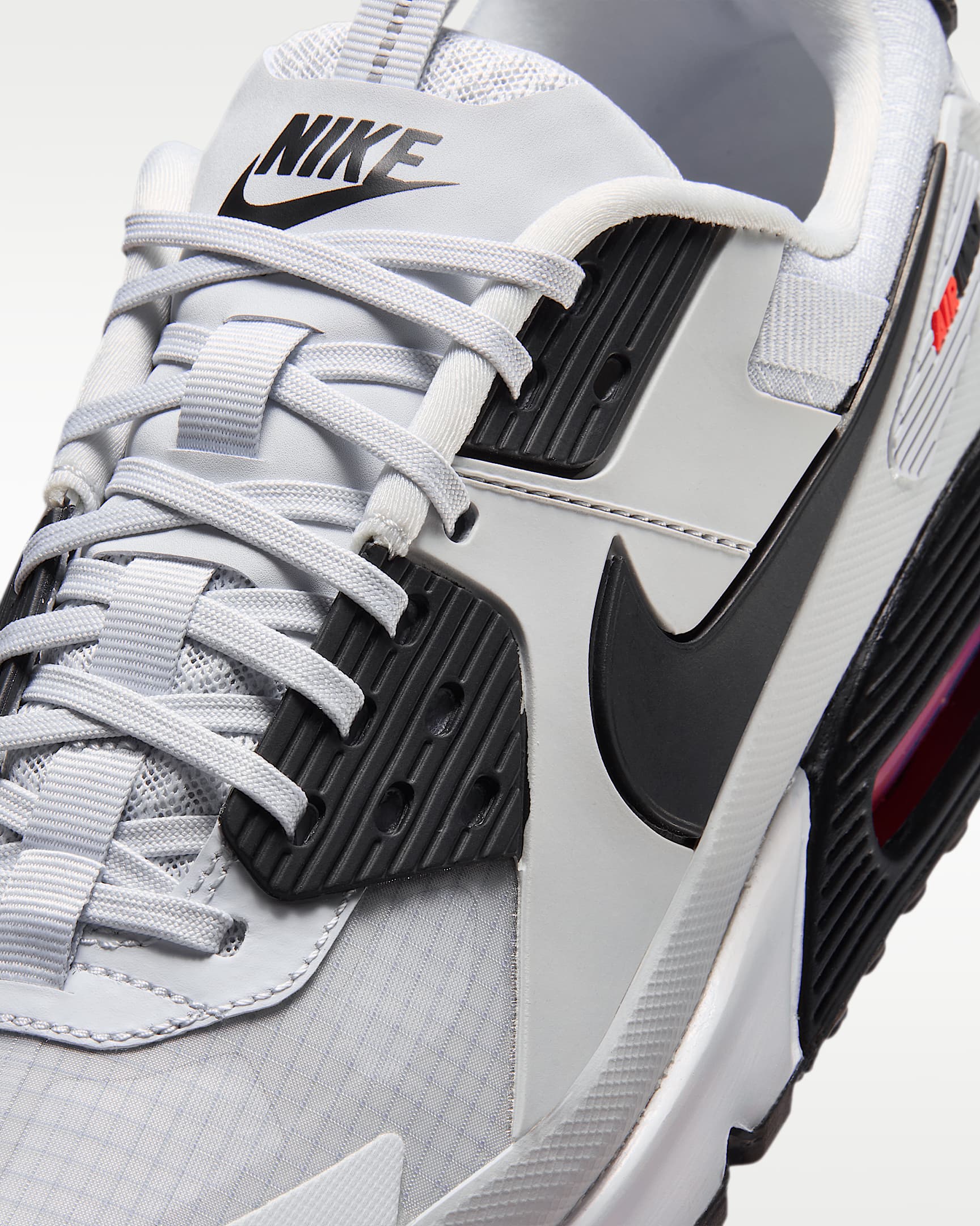 Nike Air Max 90 Drift Men's Shoes - Pure Platinum/Bright Crimson/Black
