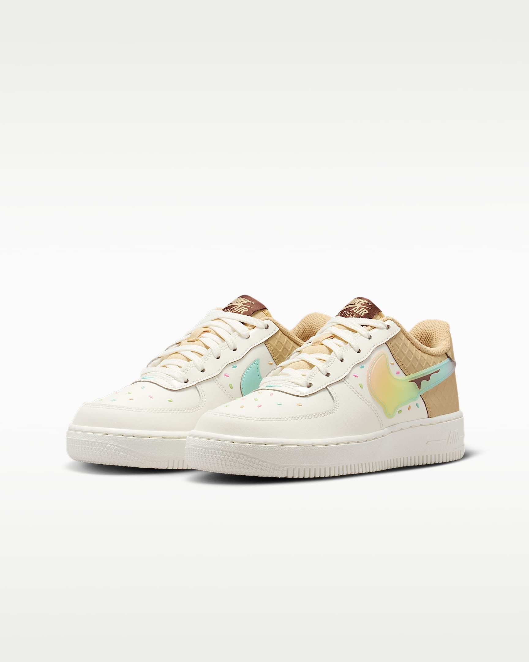 Tenis para niños grandes Nike Air Force 1 - Vela/Sésamo/Veneno limón/Multicolor