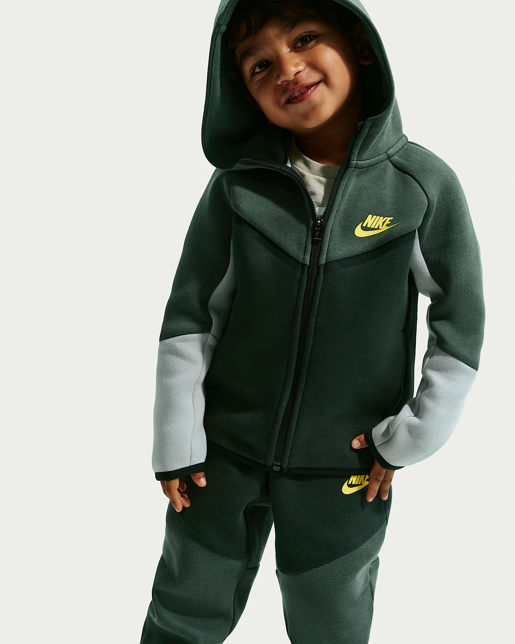 Nike Sportswear Toddler Tech Fleece 2-Piece Full-Zip Set - Camo Green