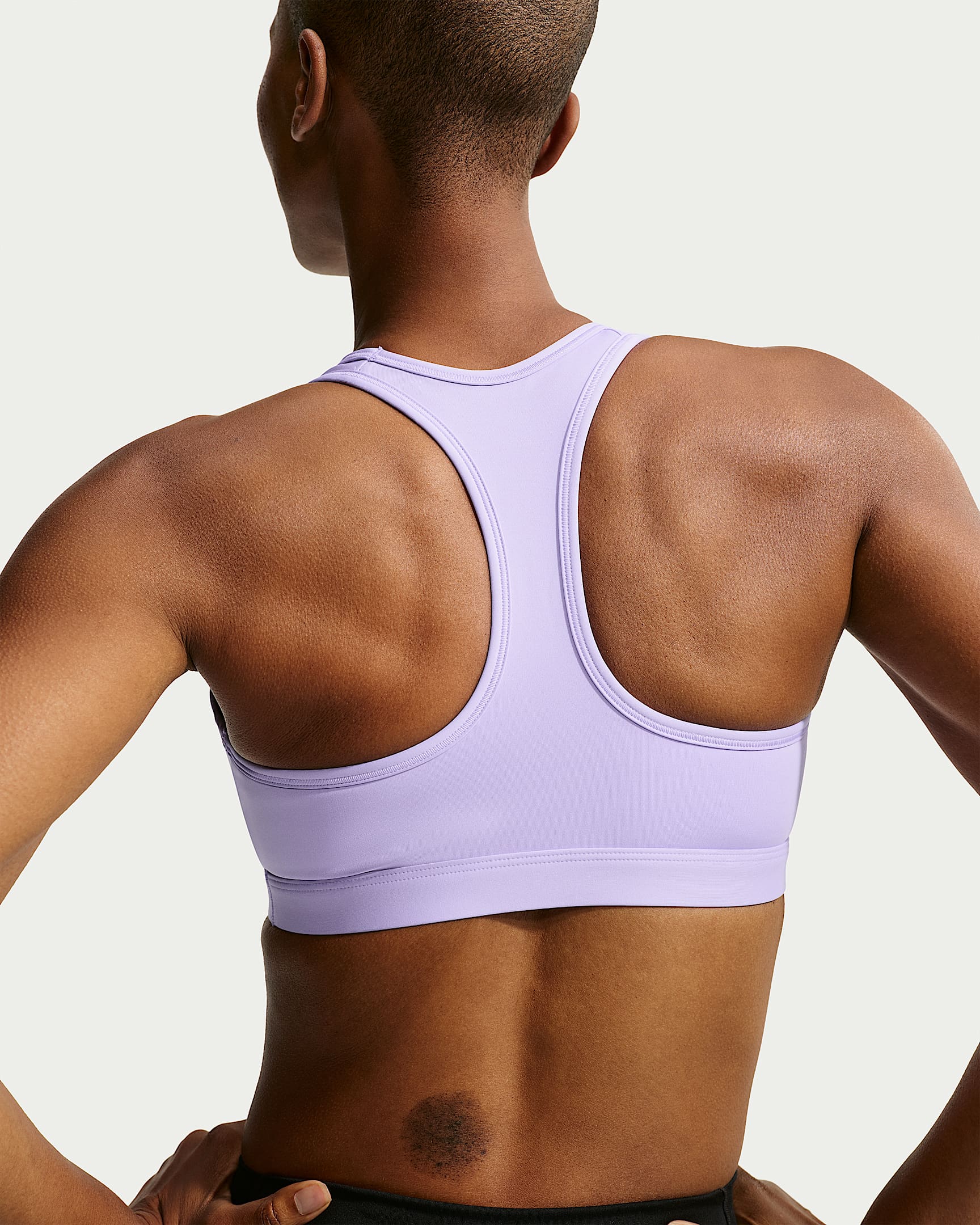 Nike Swoosh Women's Medium-Support Padded Sports Bra - Purple Pulse/White