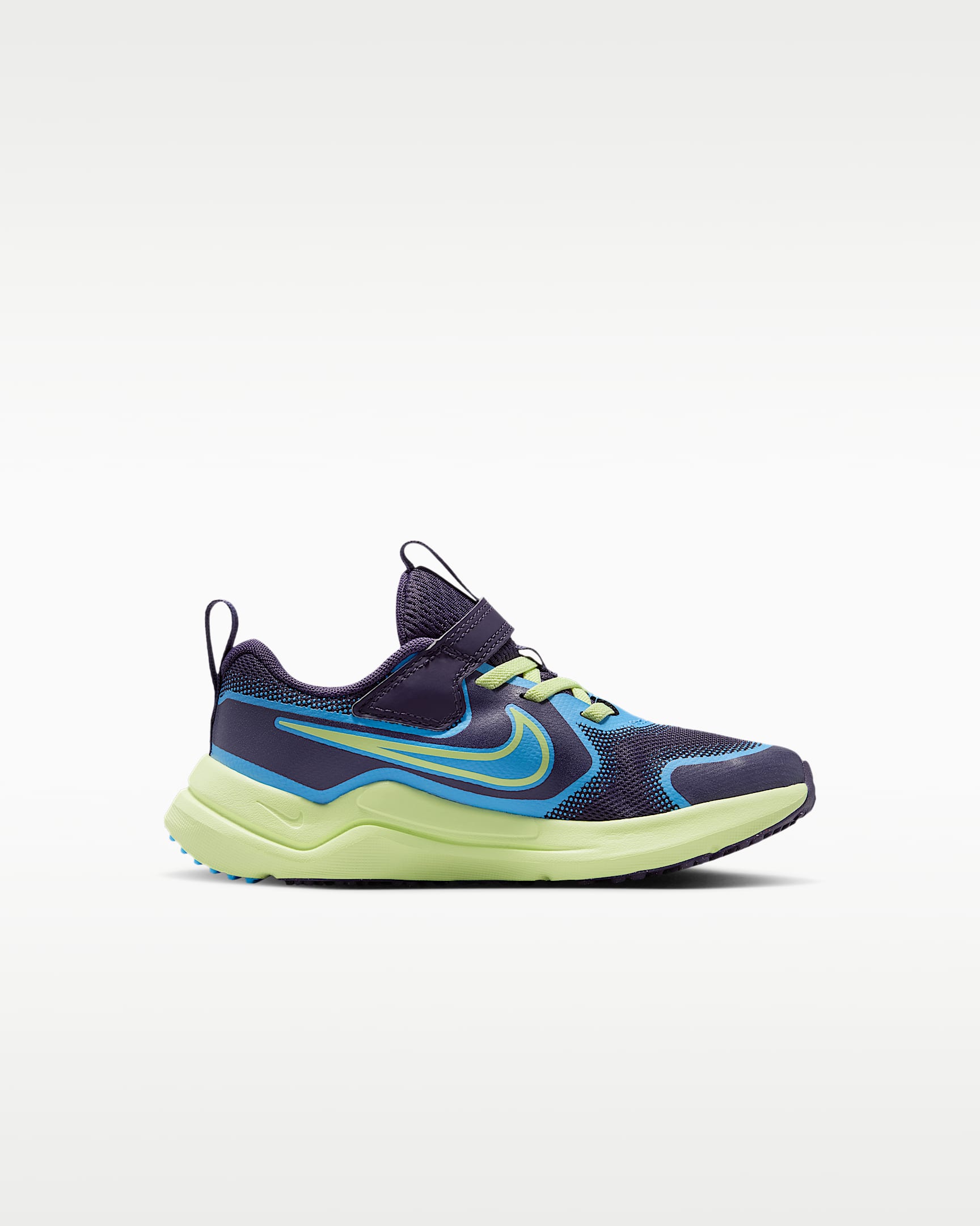 Nike Cosmic Runner cipő kisgyerekeknek - Dark Raisin/University Blue/Fehér/Light Liquid Lime