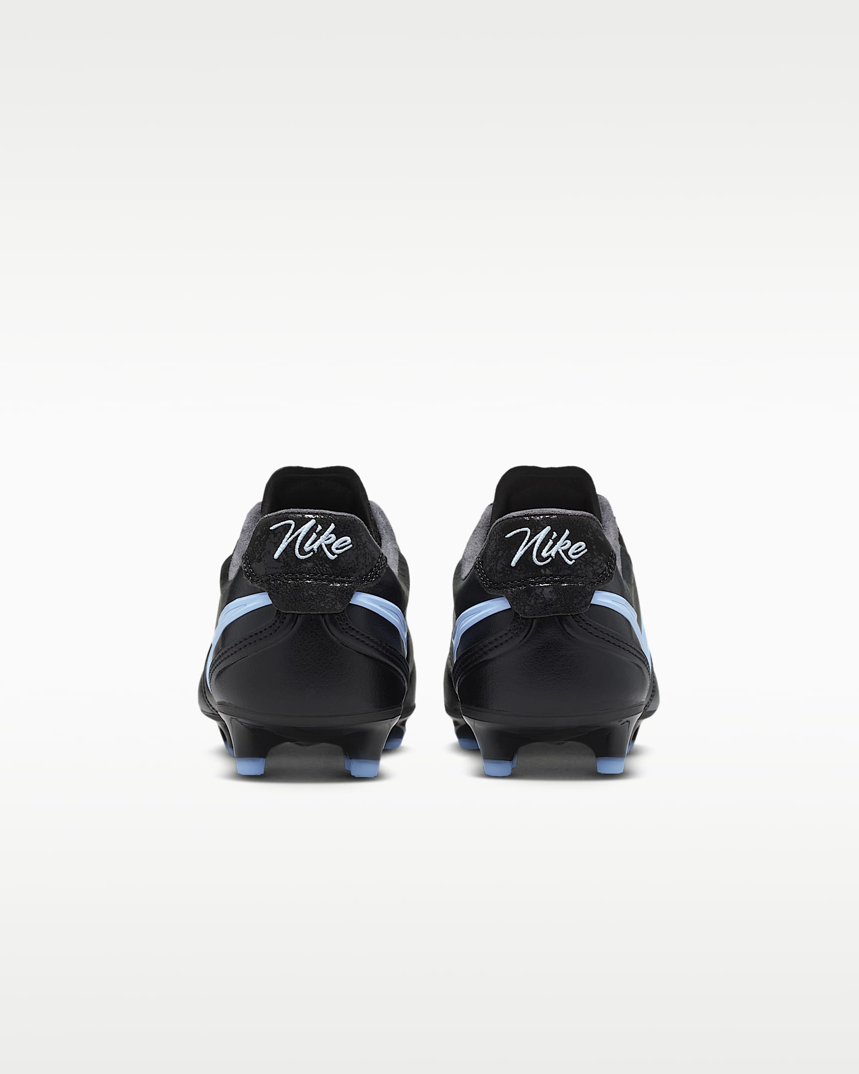 Nike Tiempo Ligera Pro Firm-Ground Low-Top Soccer Cleats - Black/Ice Blue/Obsidian