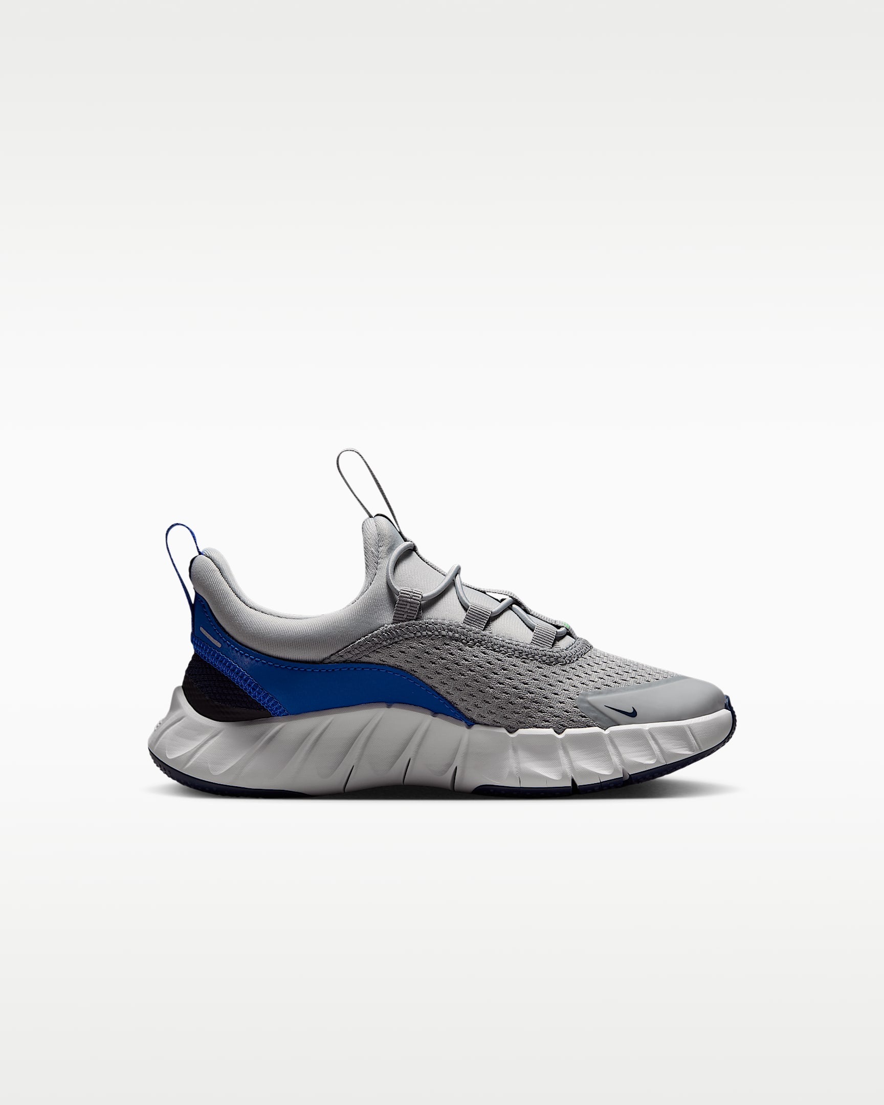 Nike Free Ride Little Kids' Running Shoes - Light Smoke Grey/Game Royal/Obsidian/Illusion Green