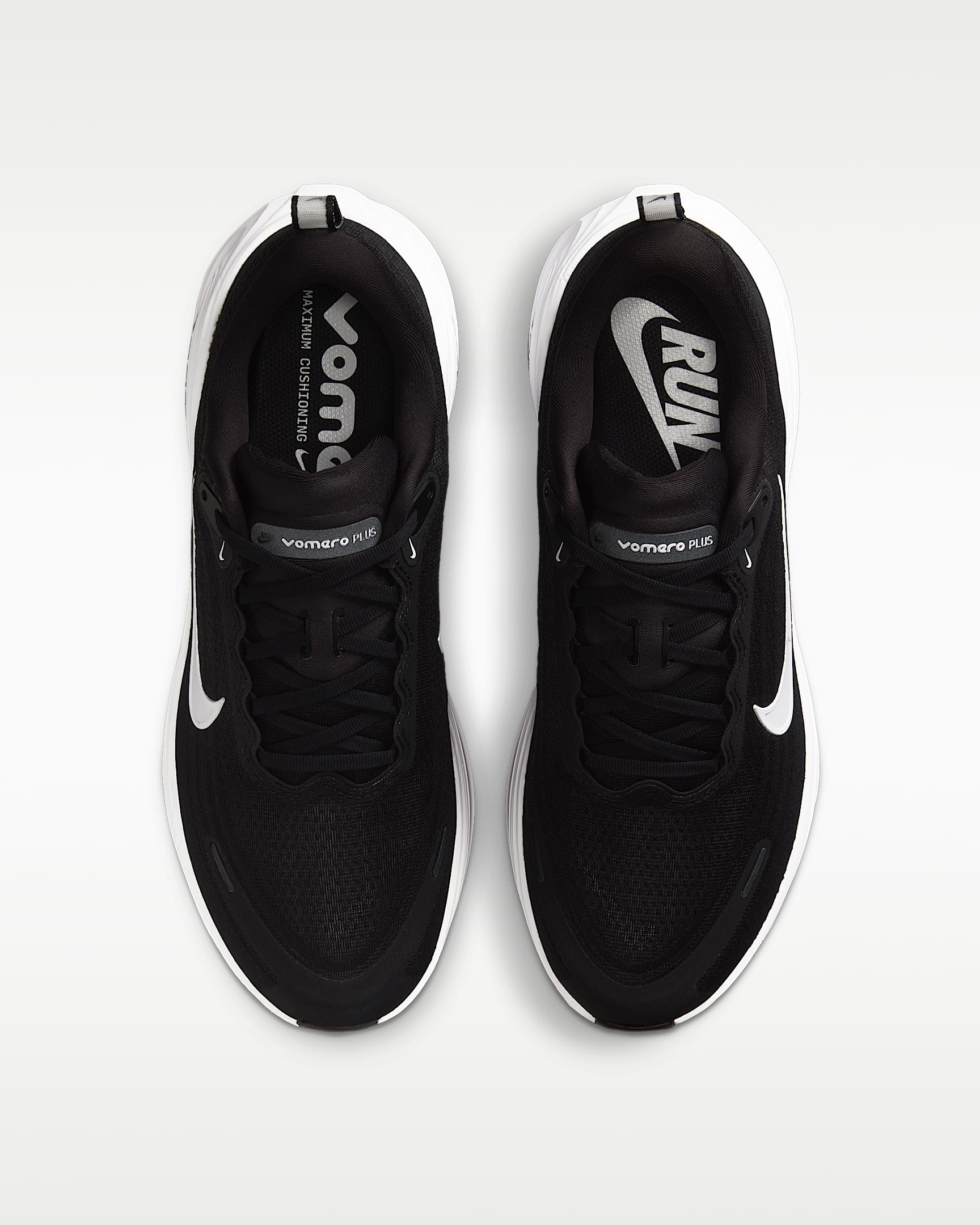 Nike Vomero Plus Men's Road Running Shoes (Wide) - Black/Cool Grey/Metallic Dark Grey/White