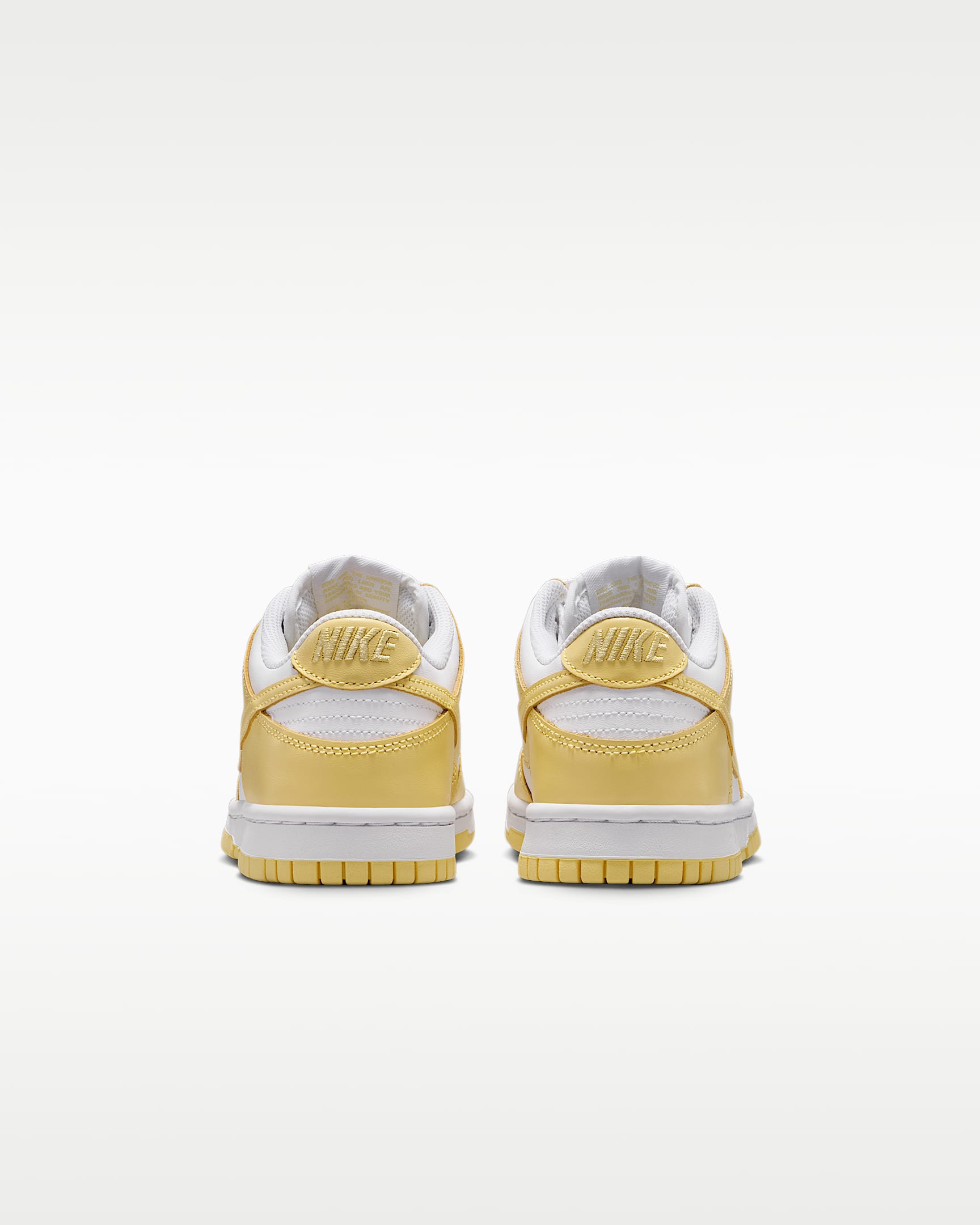 Tenis para niños grandes Nike Dunk Low - Blanco/Amarillo suave/Amarillo suave