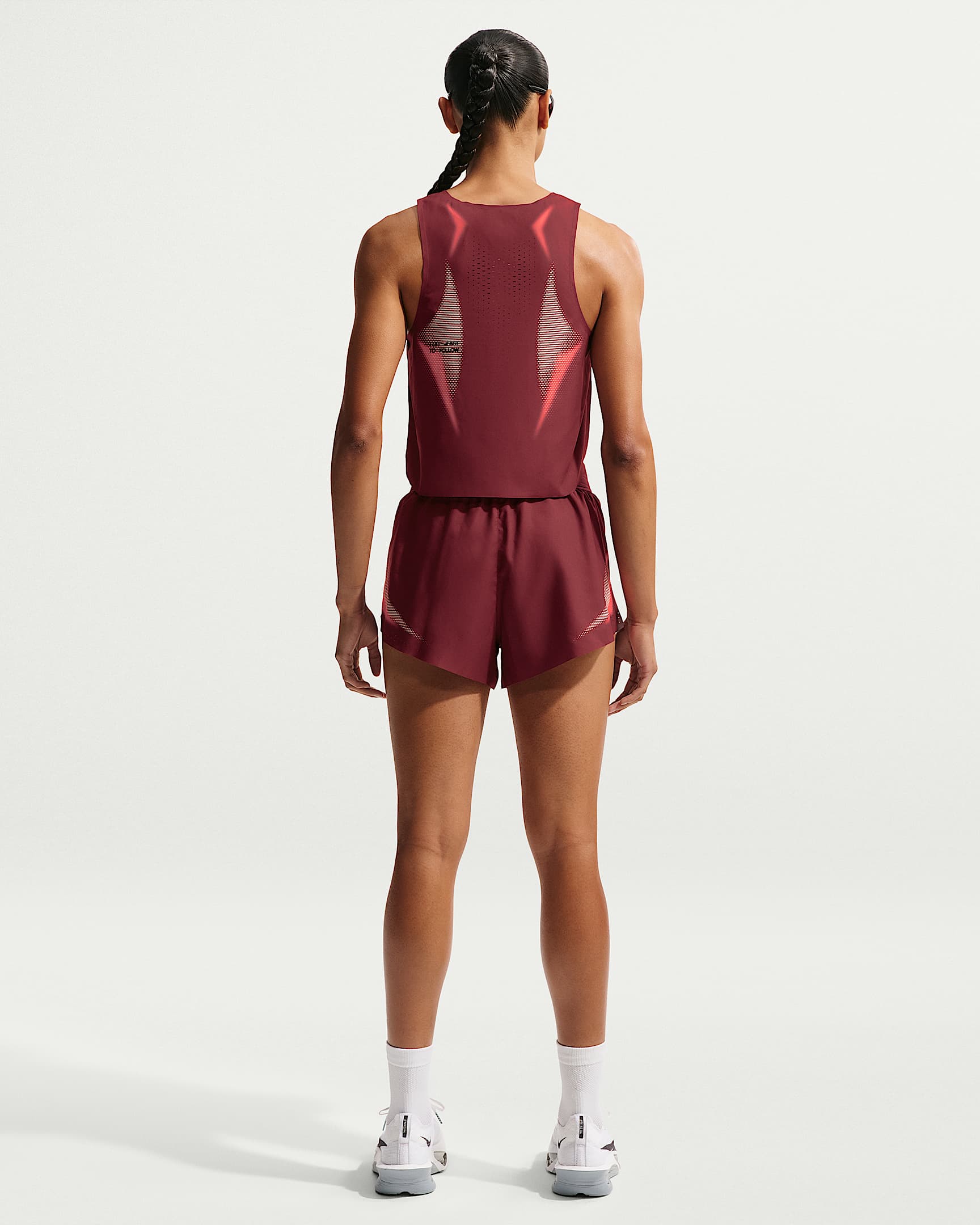 Nike AeroSwift Women's Dri-FIT ADV Cropped Running Tank Top - Team Red/Black/Black