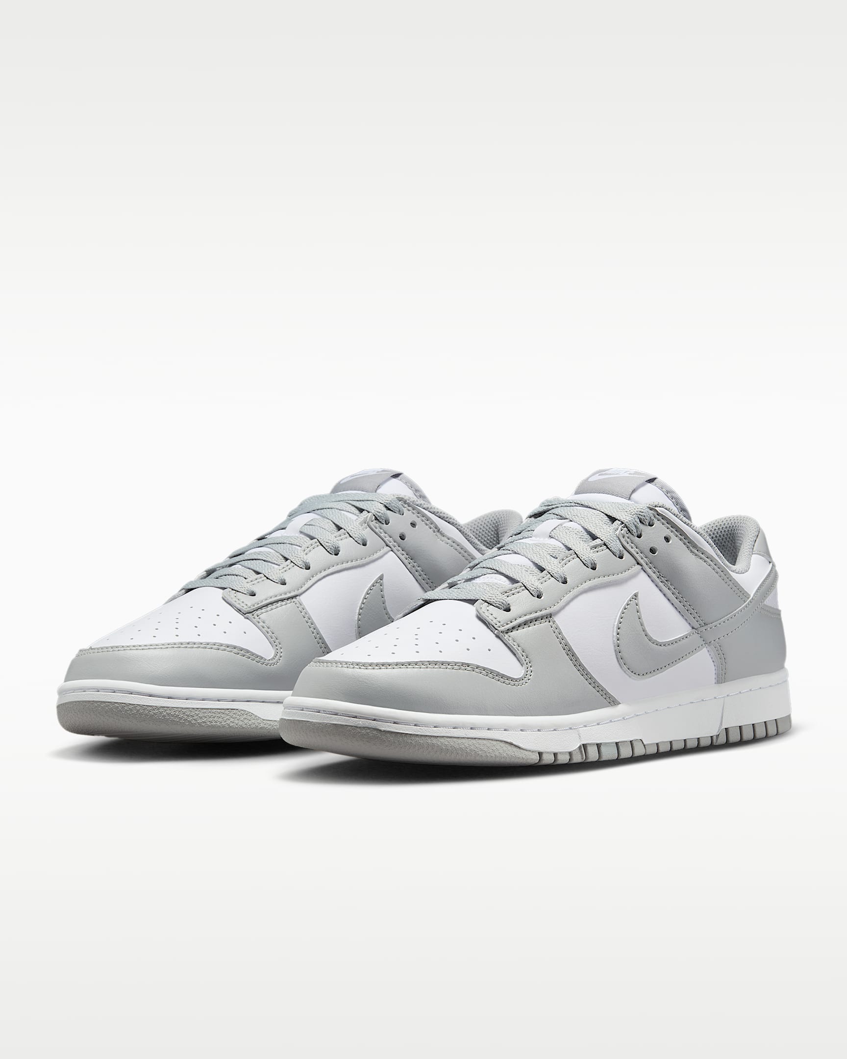 Nike Dunk Low Retro Men's Shoes - White/White/Light Smoke Grey