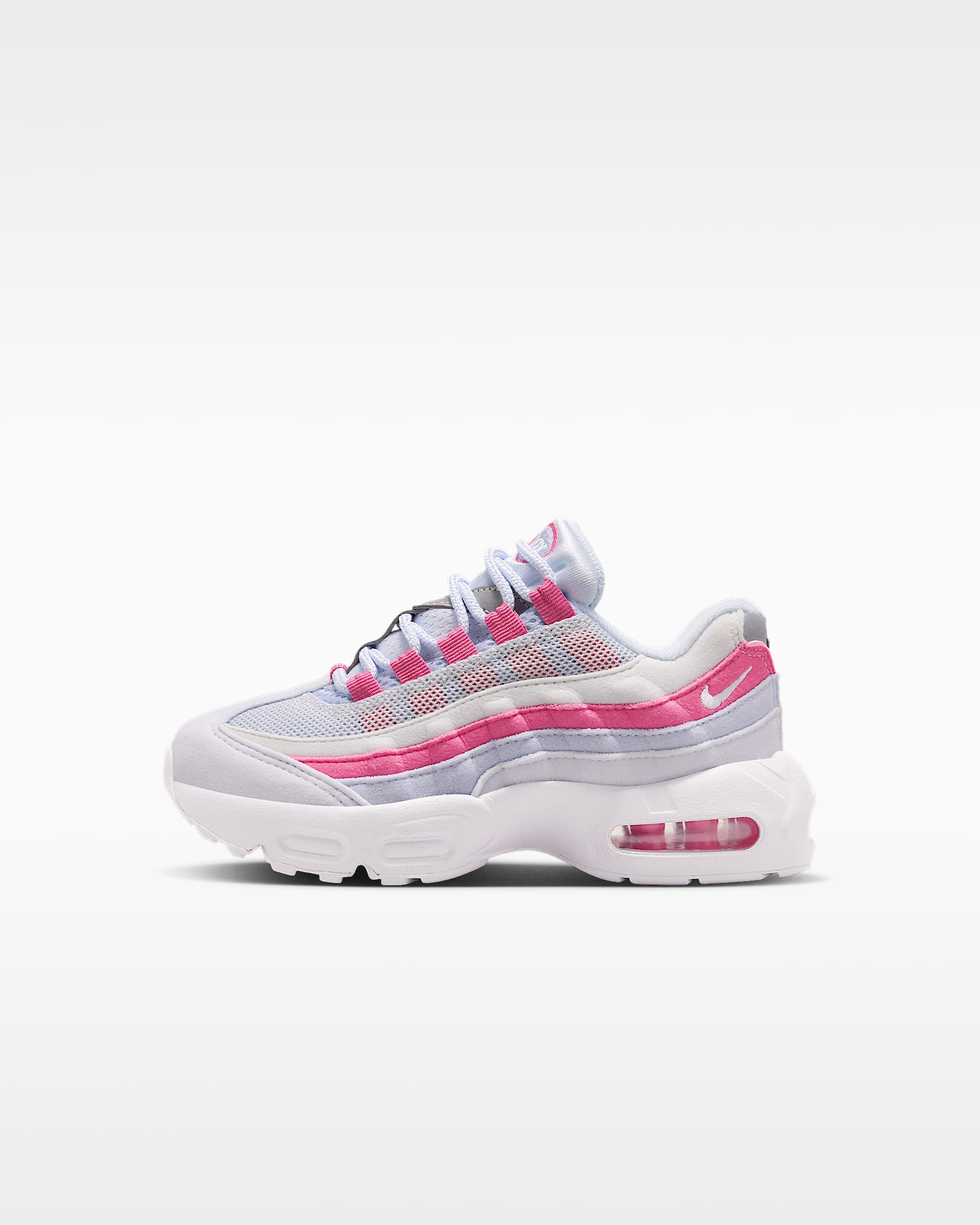 Nike Air Max '95 Little Kids' Shoes - Football Grey/Peony/Ghost/White