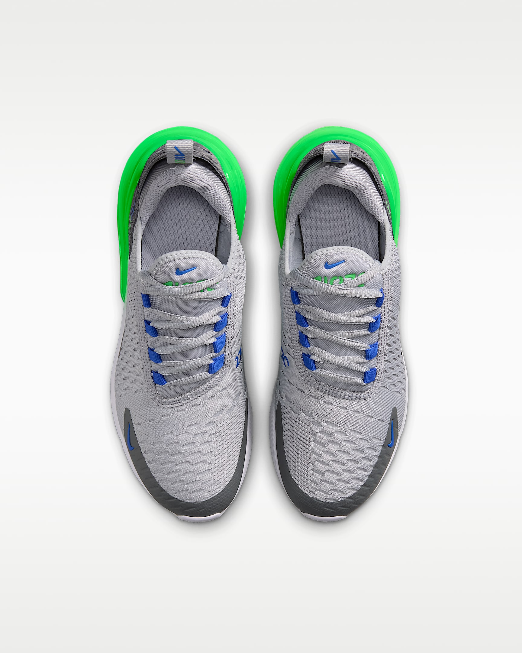 Nike Air Max 270 Older Kids' Shoes - Wolf Grey/Smoke Grey/Green Spark/Racer Blue