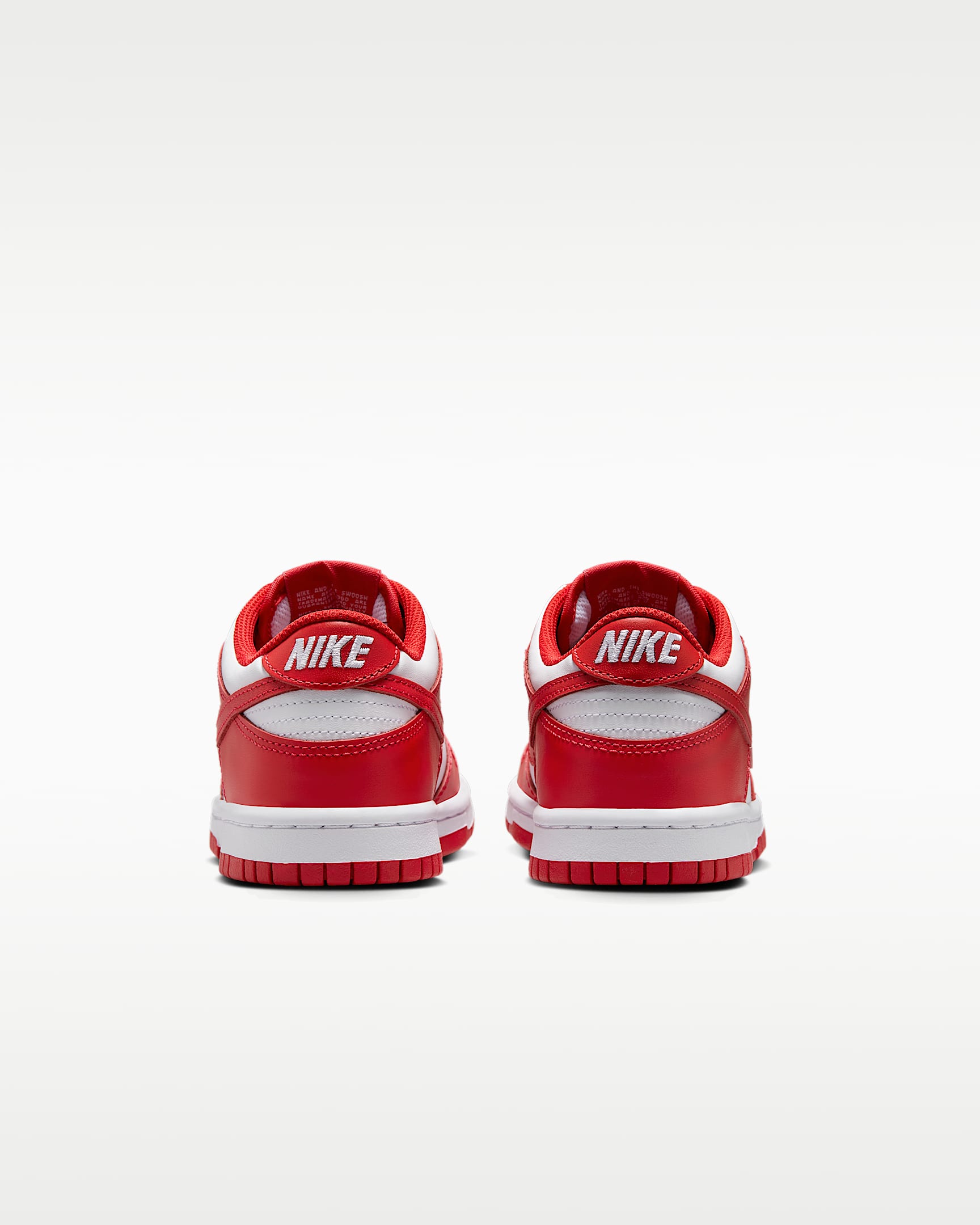 Nike Dunk Low Big Kids' Shoes - White/Red/University Red