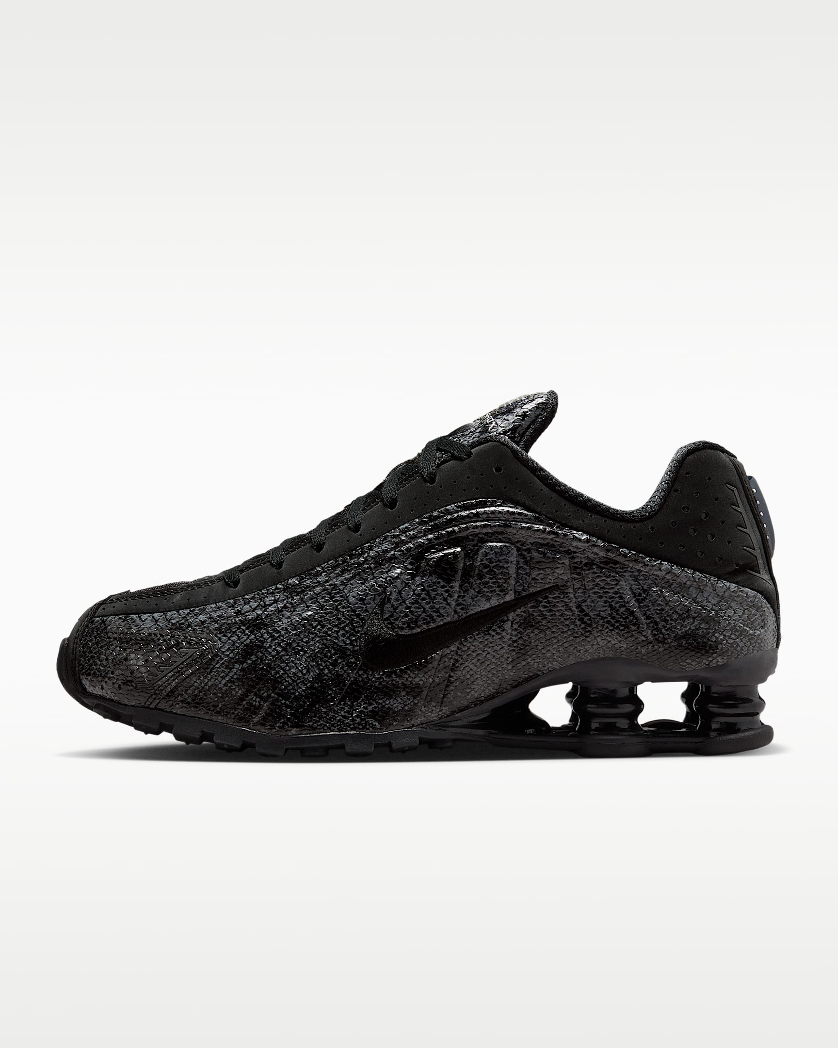 Nike Shox R4 Print Women's Shoes - Black/Metallic Silver/Dark Grey/Black