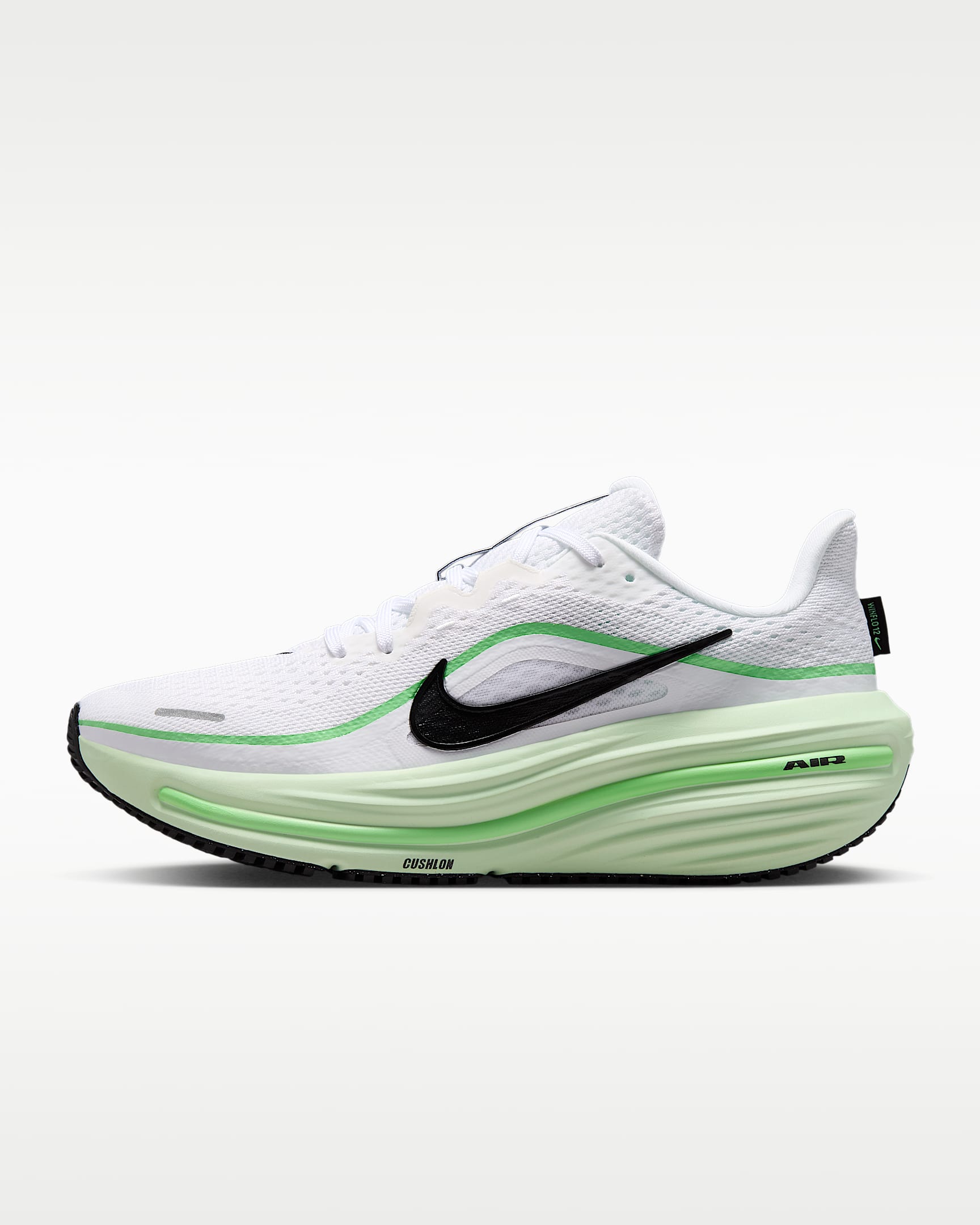 Nike Winflo 12 Women's Road Running Shoes - White/Illusion Green/Cucumber Calm/Black
