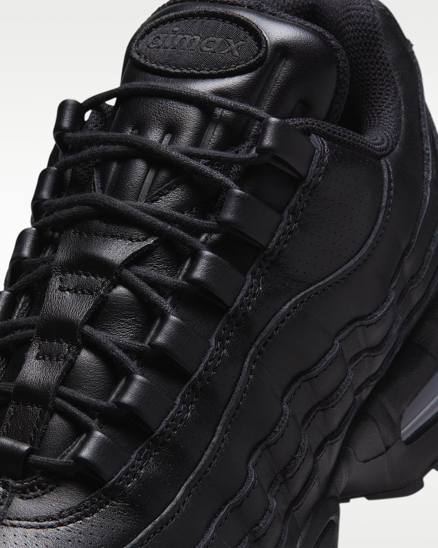 Nike Air Max 95 Big Bubble Leather Men's Shoes - Black/Black/Black