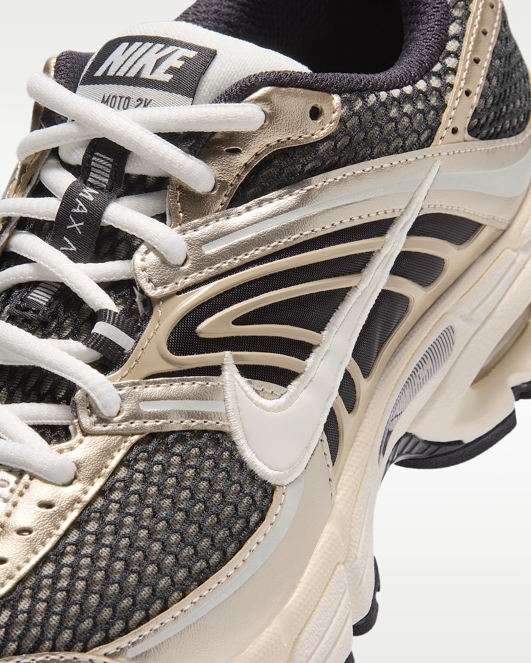 Nike Air Max Moto 2K Women's Shoes with Reflective Design Accents - Sand Drift/Off-Noir/Pale Ivory/Sail