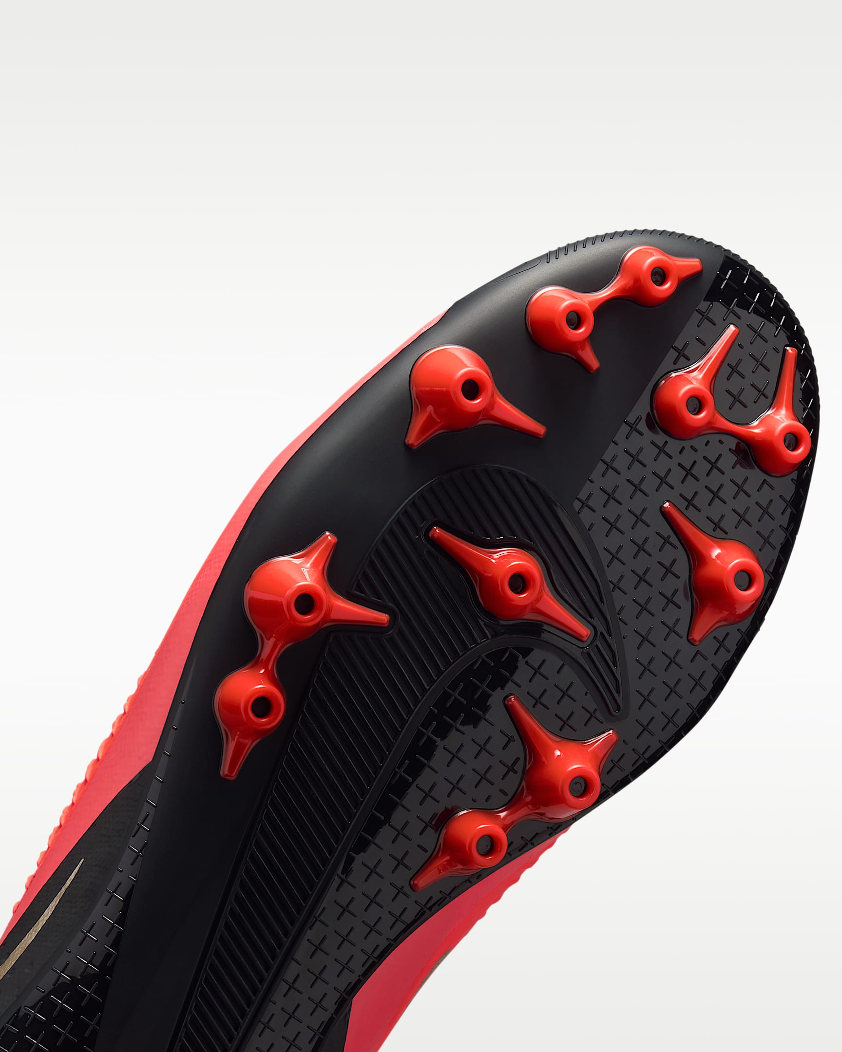 Nike Phantom 6 High Academy Artificial-Grass Football Boots - Bright Crimson/Black/Blur