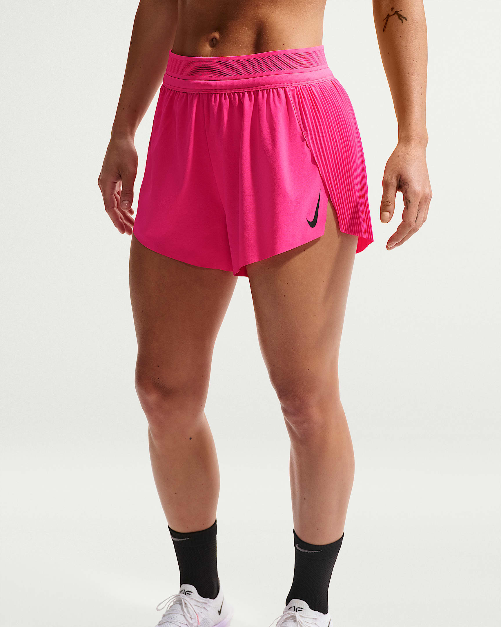 Nike AeroSwift Women's Dri-FIT ADV Mid-Rise 7.5cm (approx.) Brief-Lined Running Shorts - Hyper Pink/Black
