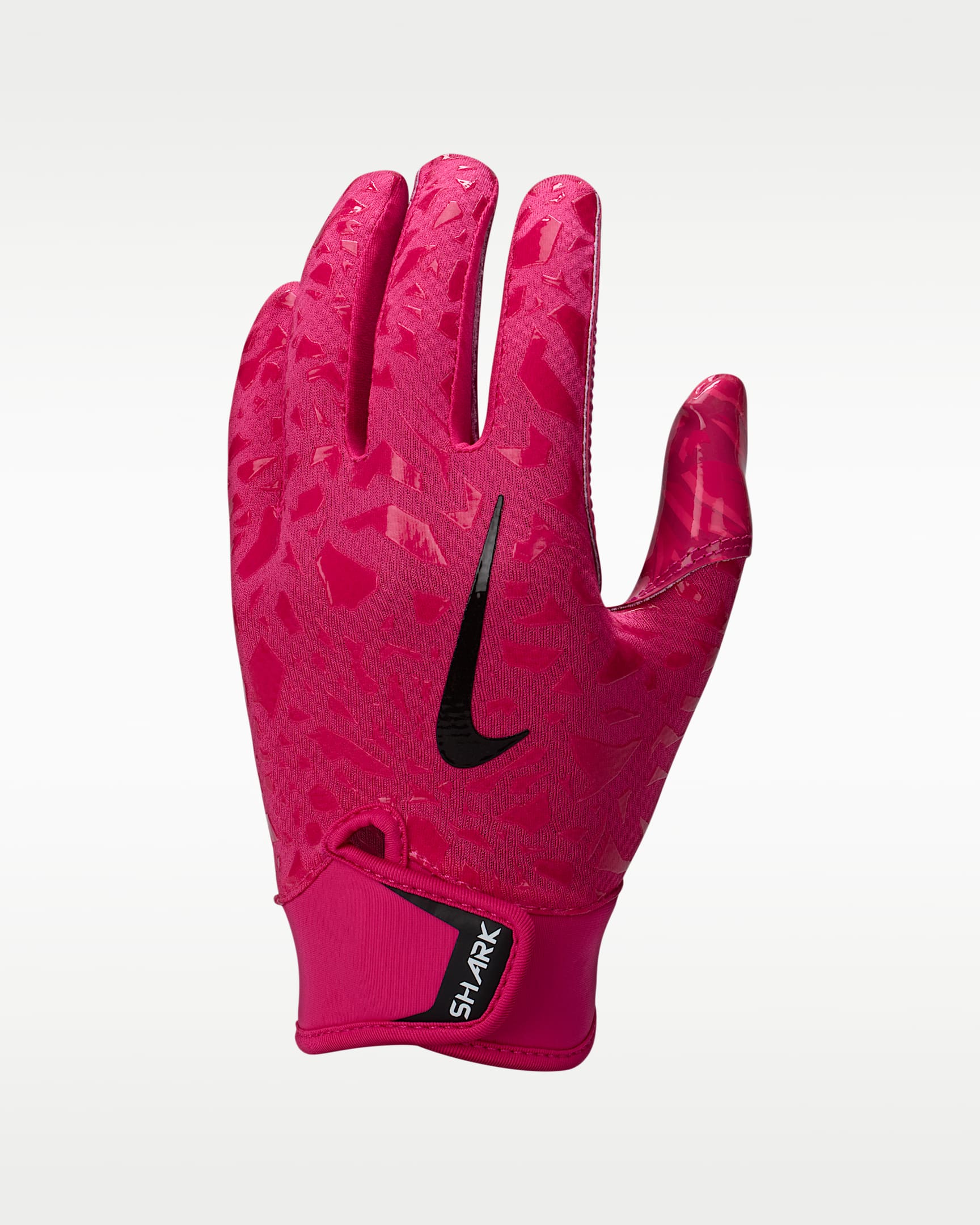 Guantes de futbol americano para niños talla grande (1 par) Nike Shark 2.0 - Rosa vivo/Rosa vivo/Negro