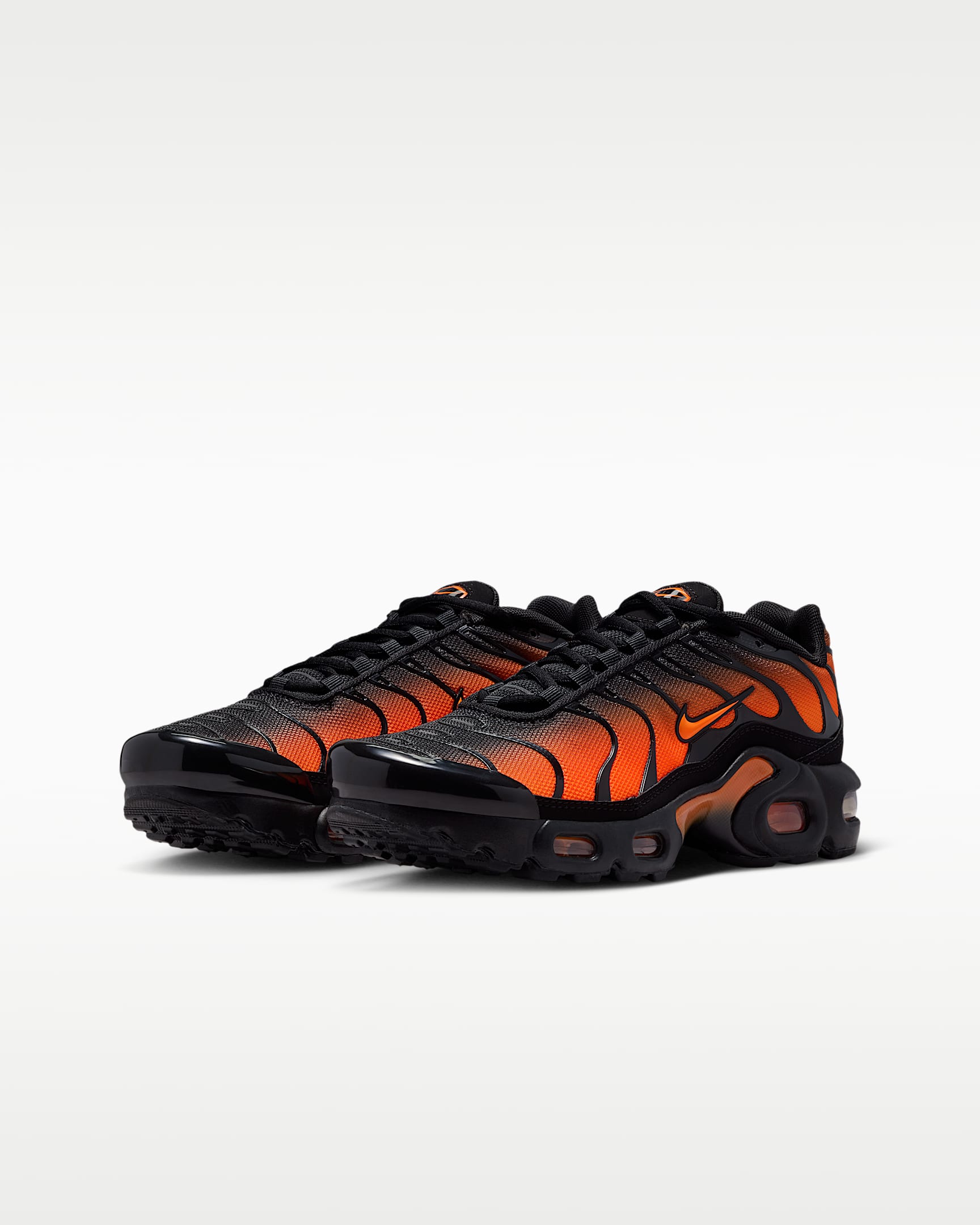 Nike Air Max Plus Big Kids' Shoes - Black/Black/Total Orange