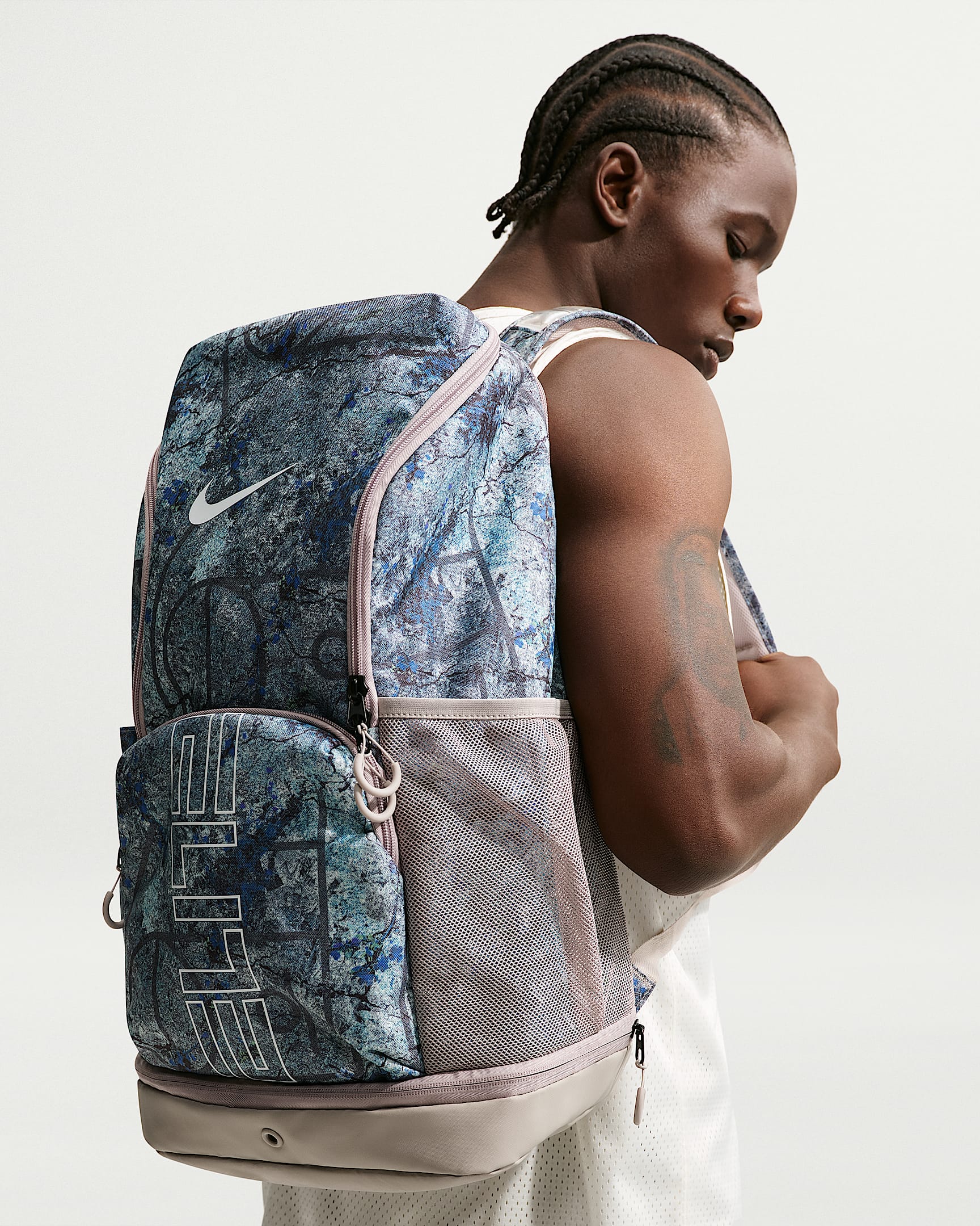 Nike Varsity Elite Rucksack mit Print (32 l) - Weiß/College Grey/Weiß