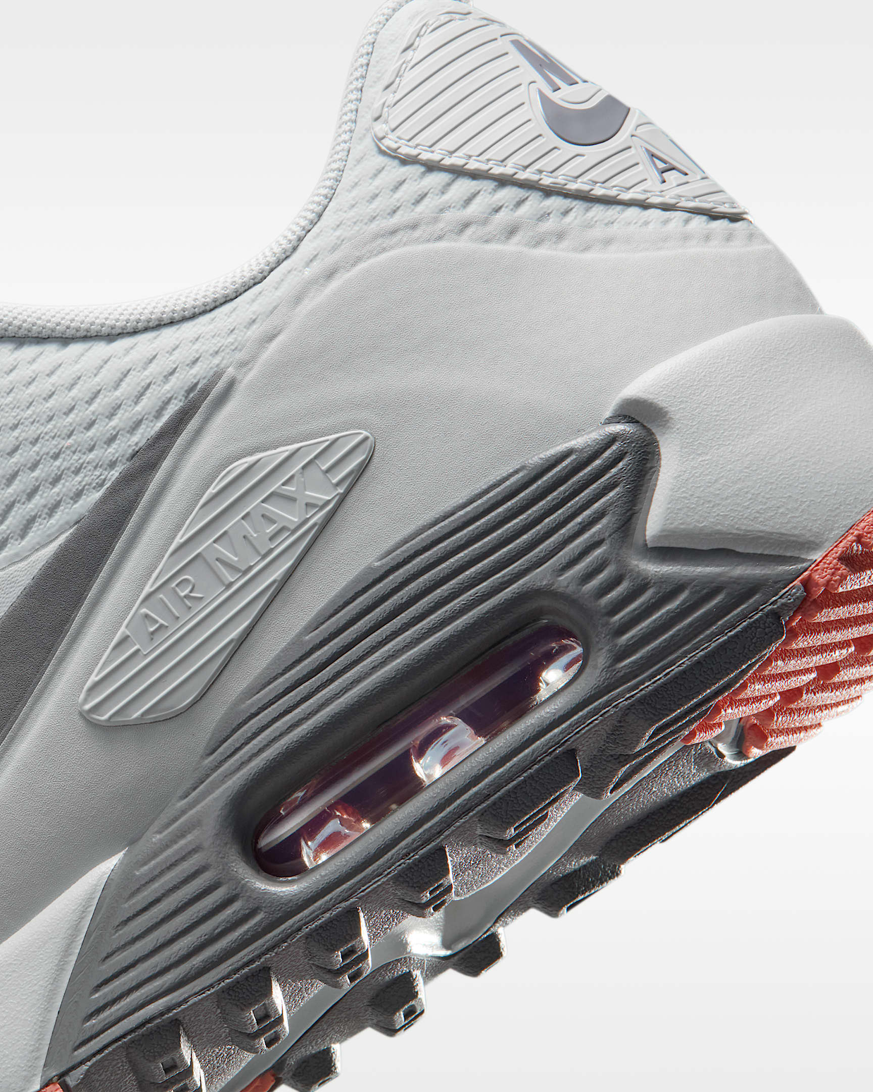 Nike Air Max 90 G Golf Shoes - Photon Dust/Red Stardust/Pencil Point