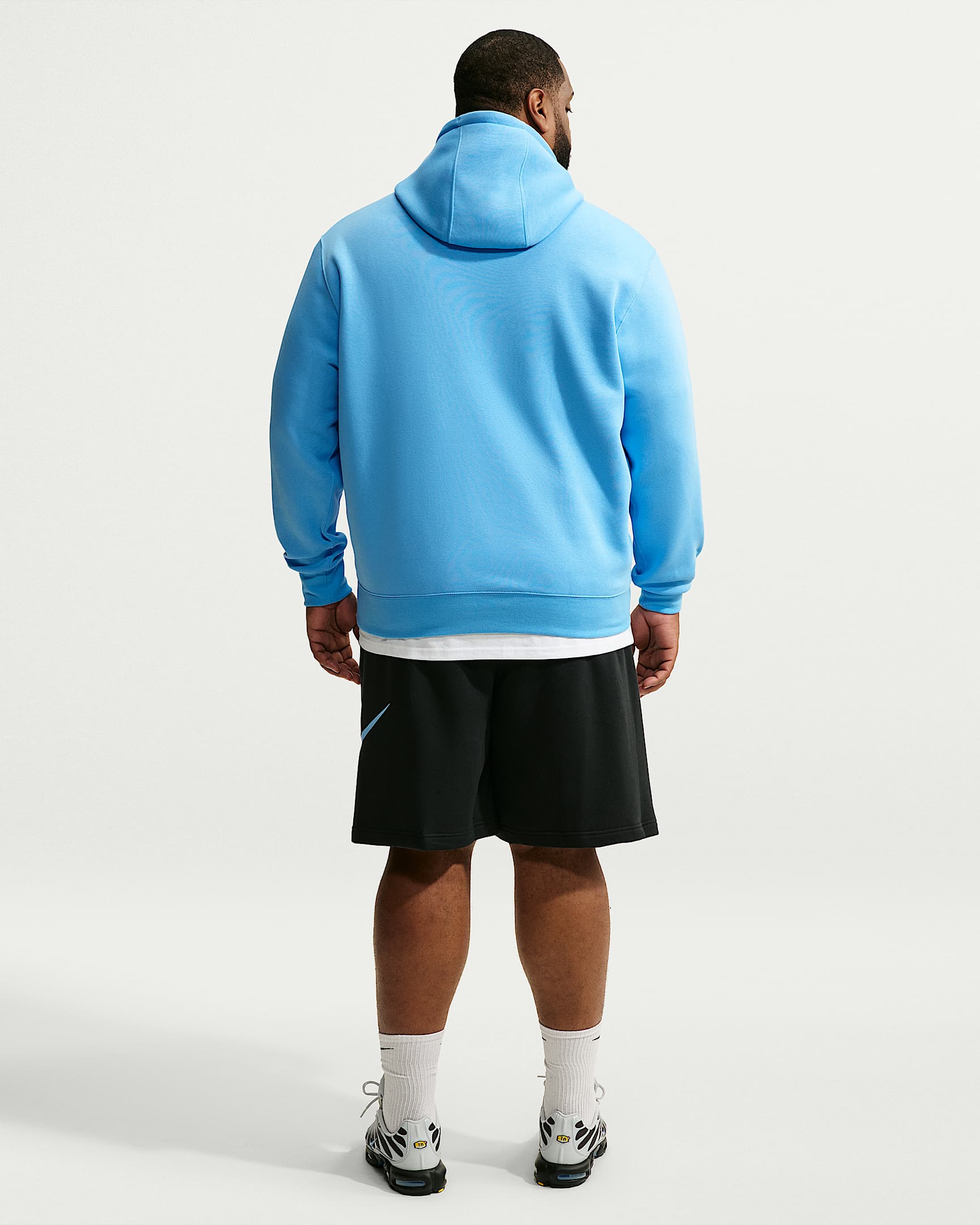 Nike Club Men's Pullover Fleece Hoodie - Football Blue/Football Blue/White