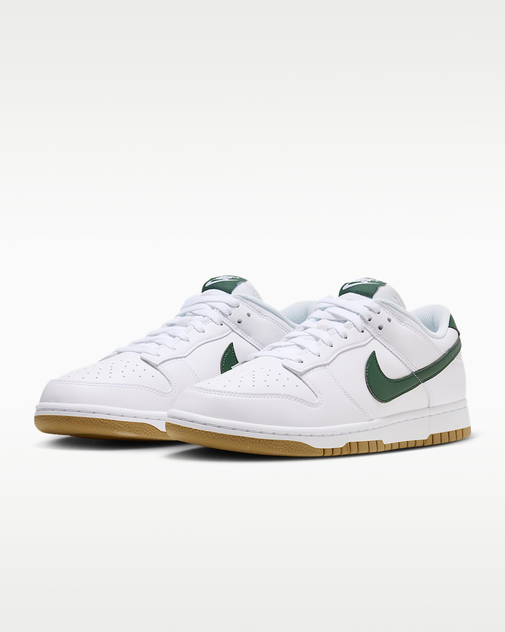 Nike Dunk Low Retro Men's Shoes - White/Gum Light Brown/Fir