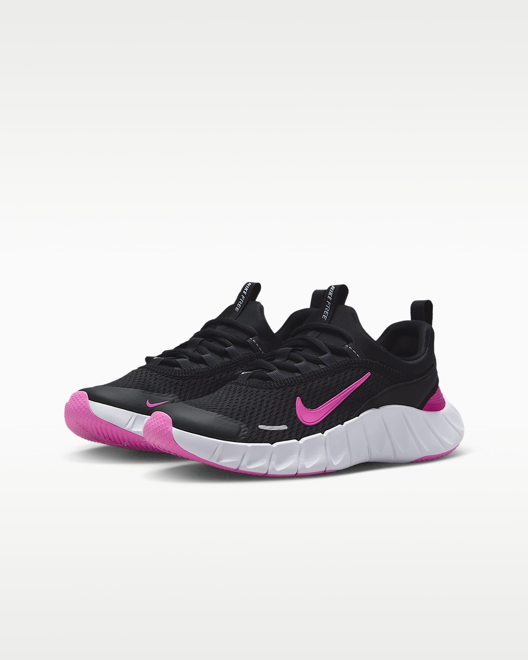 รองเท้าวิ่งเด็กโต Nike Free Ride - ดำ/Anthracite/ขาว/Playful Pink