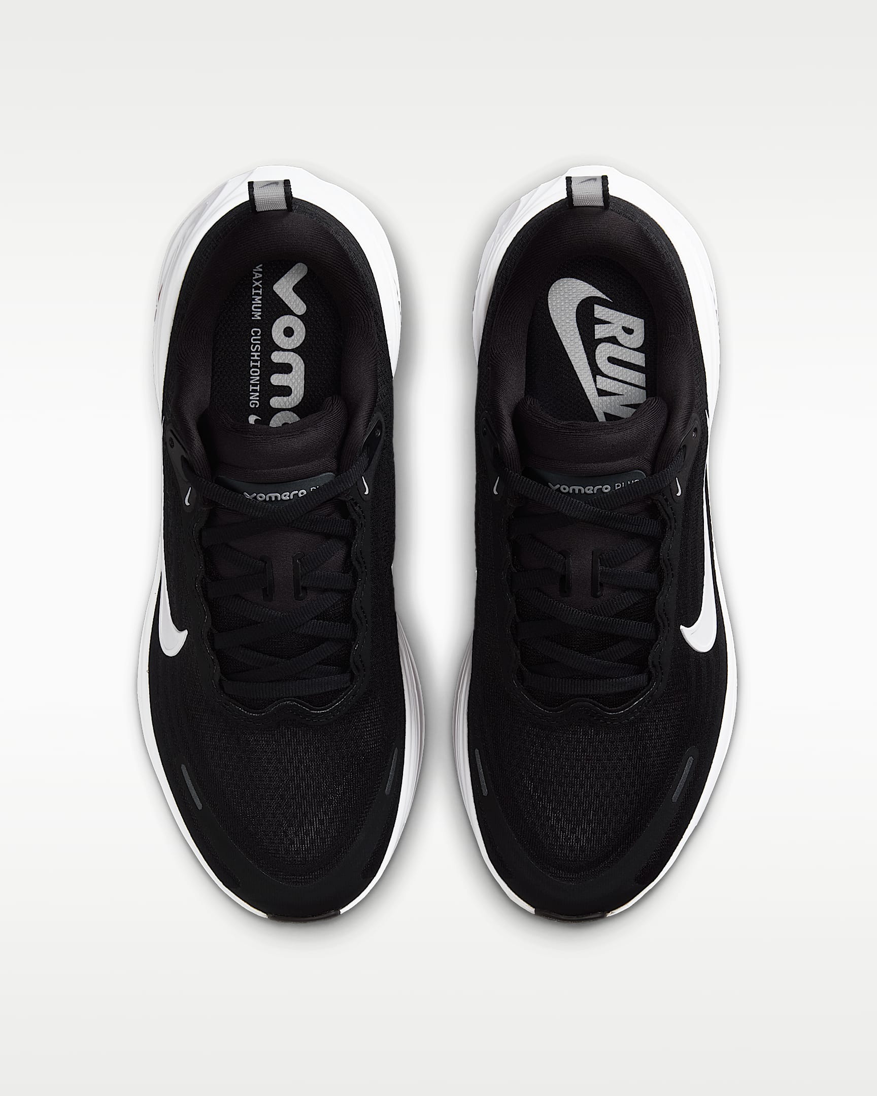 Nike Vomero Plus Women's Road Running Shoes (Wide) - Black/Cool Grey/Metallic Dark Grey/White