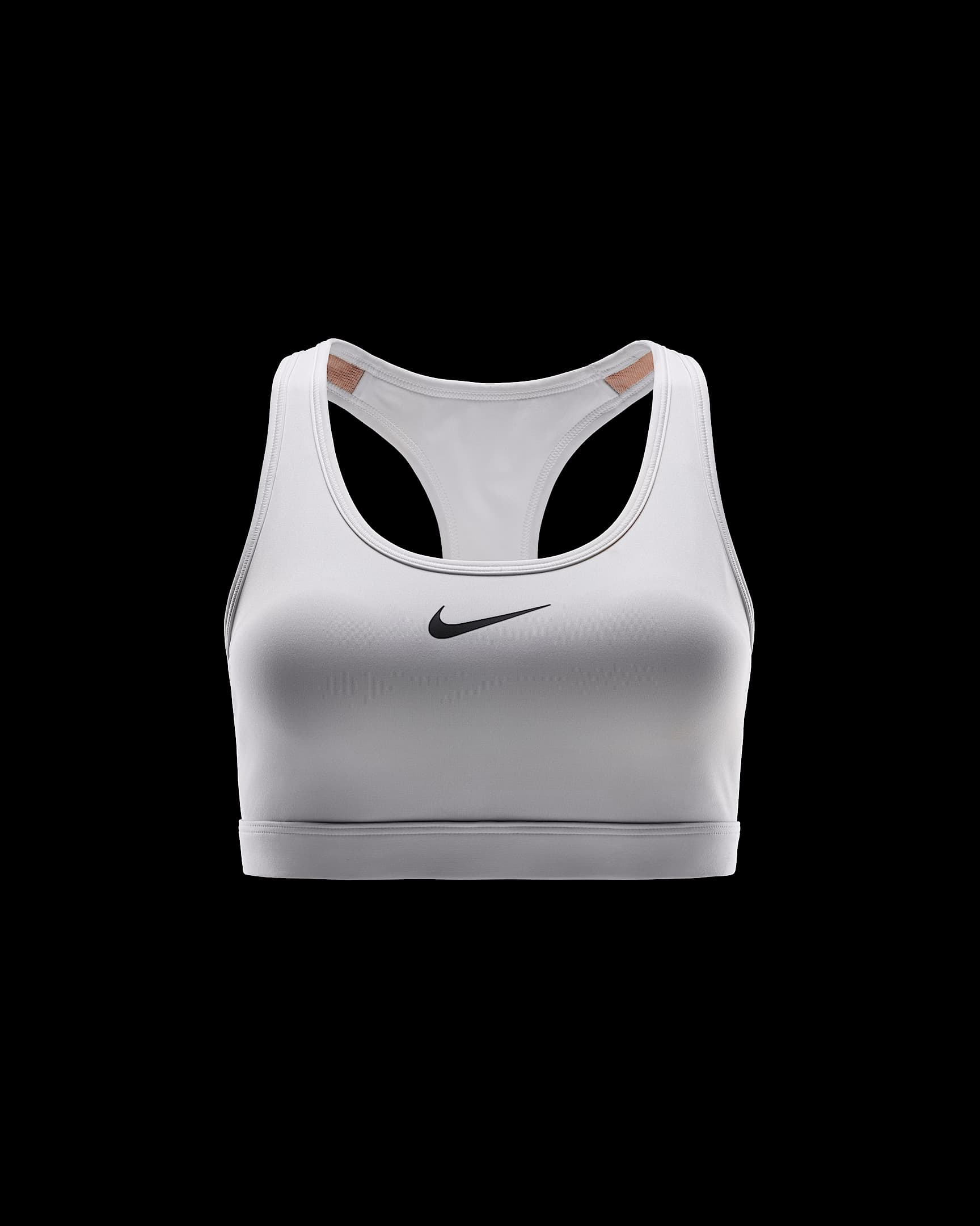 Nike Swoosh Women's Medium-Support Padded Sports Bra - White/Stone Mauve/Black
