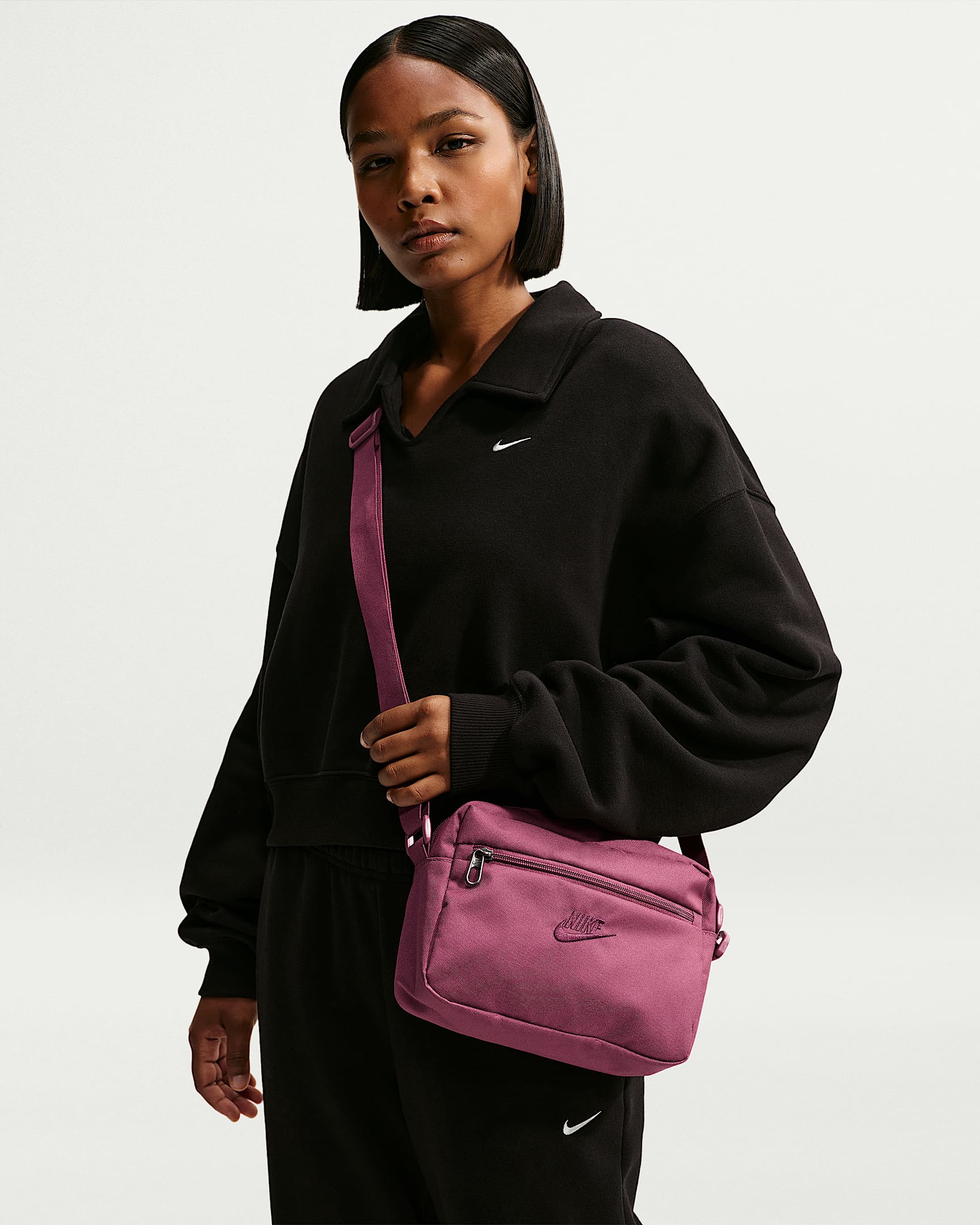 Bolsa bandolera Nike Heritage 2.0 (4 l) - Rosa humo/Rosa humo/Dátil místico