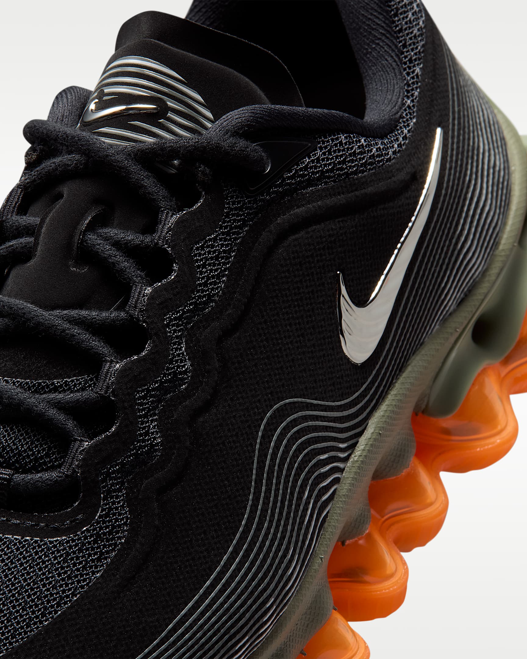 Tenis para niños grandes Nike Air Liquid Max - Negro/Militar claro/Platino puro/Plata metalizado