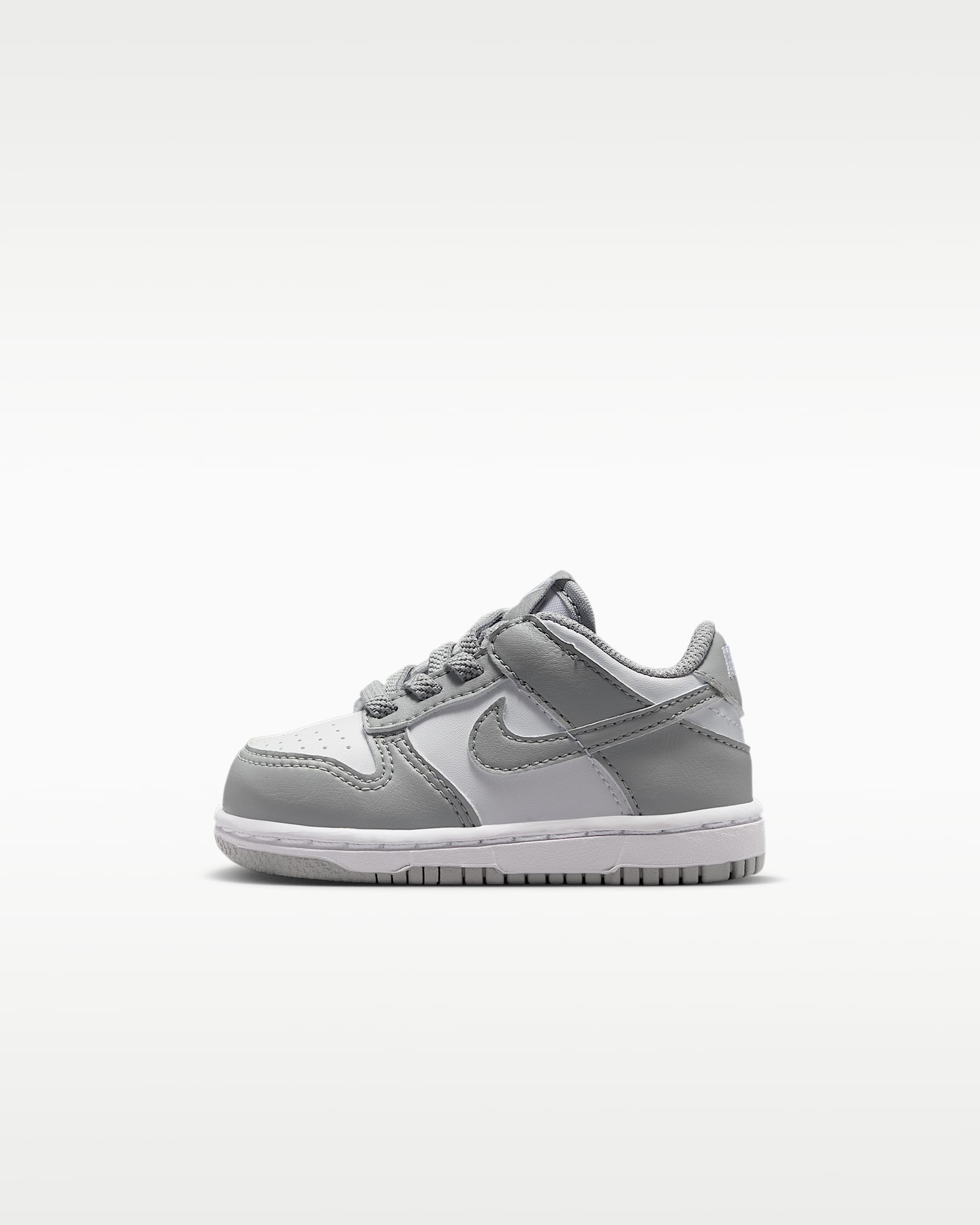 Nike Dunk Low-sko til babyer/småbørn - hvid/hvid/Light Smoke Grey