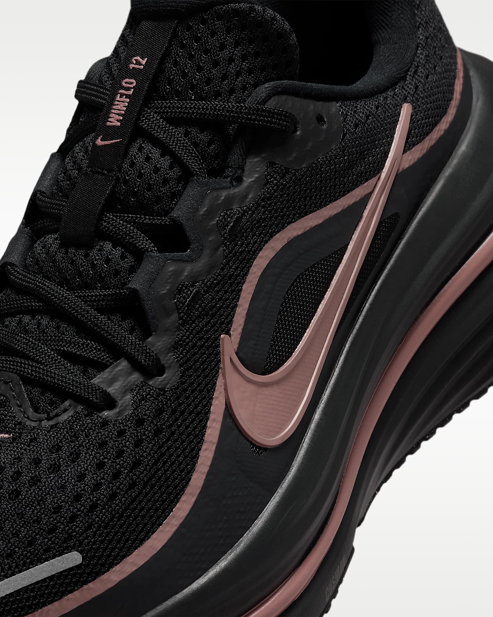 Chaussure de running sur route Nike Winflo 12 pour femme - Noir/Off Noir/Rose Gold/Metallic Rose Gold