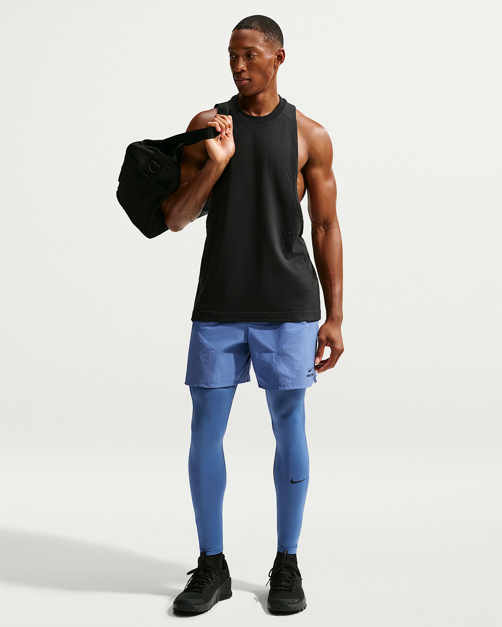Pánské fitness legíny Nike Pro Dri-FIT - Indigo Storm/Černá