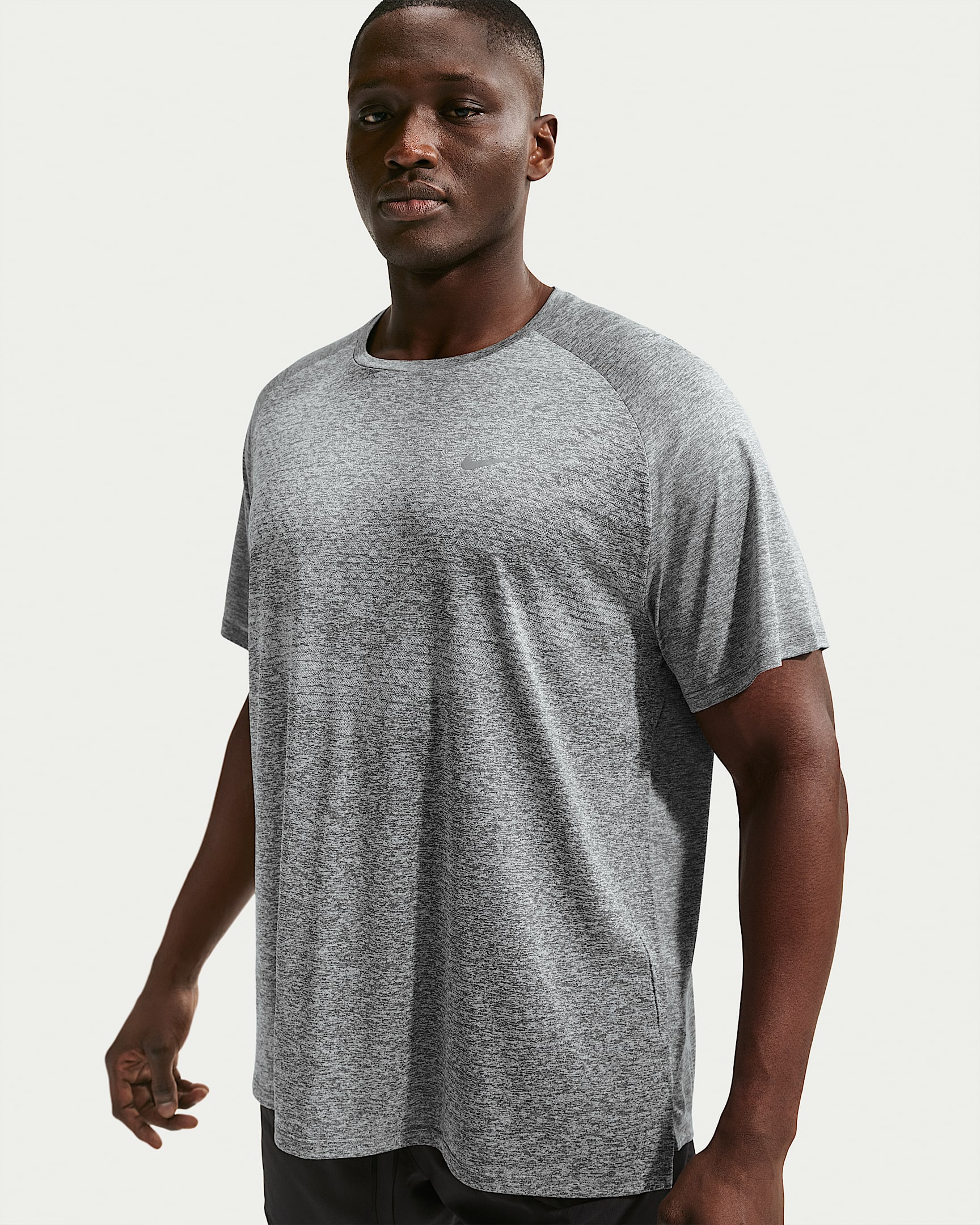 Nike Stride Men's Dri-FIT ADV Short-Sleeve Running Top - Smoke Grey/Heather