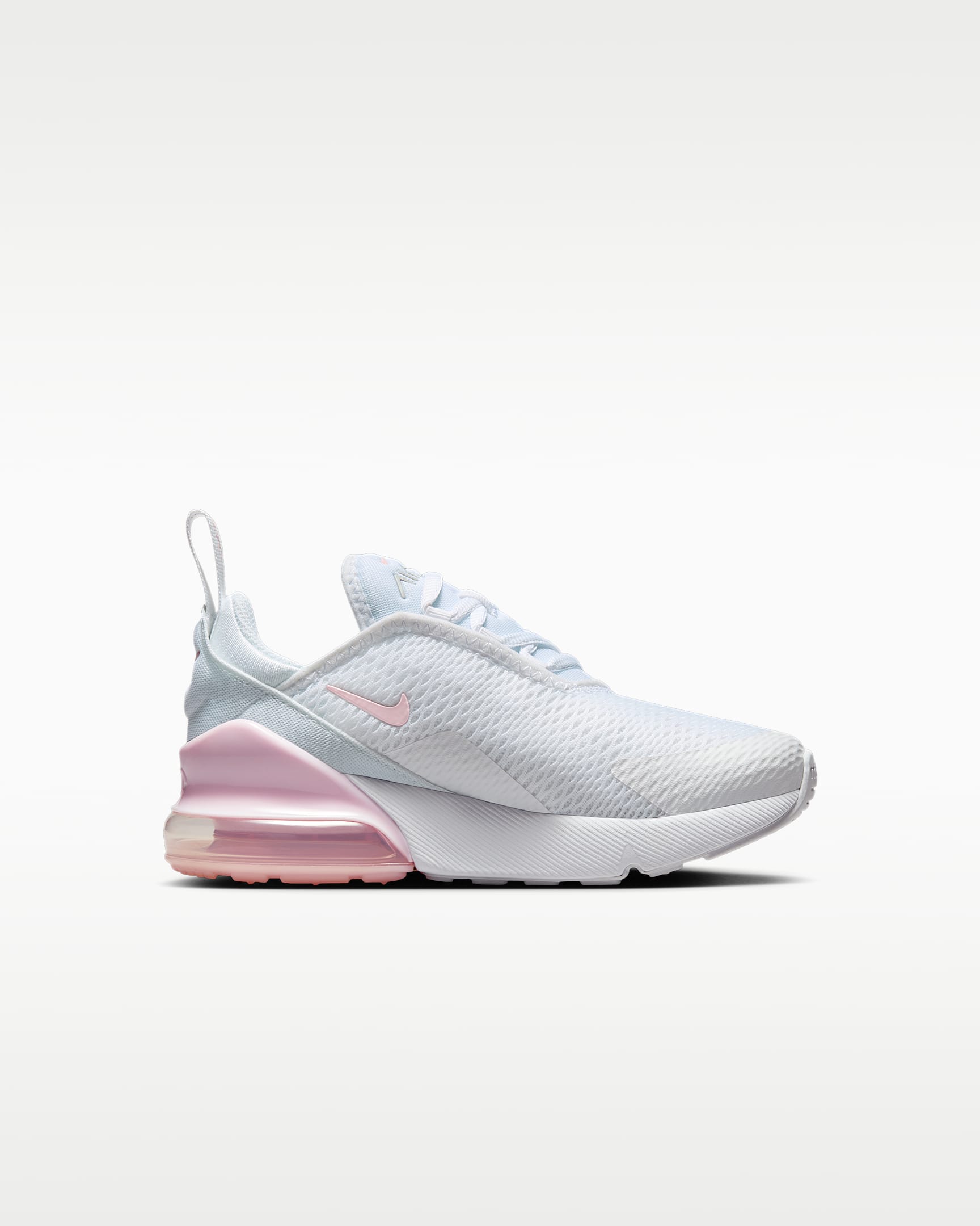 Nike Air Max 270 Little Kids' Shoes - White/Light Smoke Grey/Pink Foam