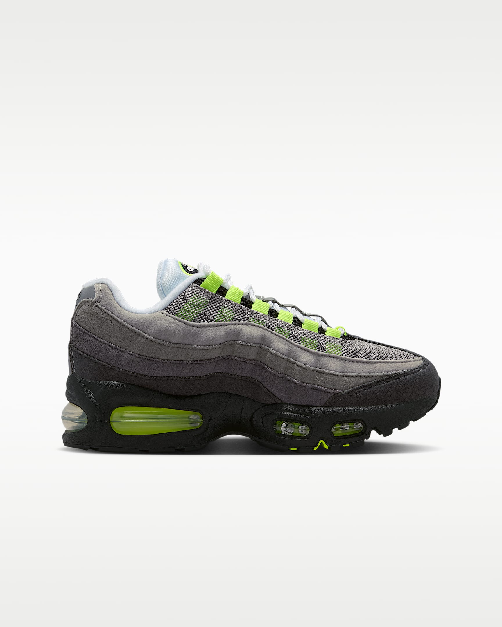 Nike Air Max 95 Big Bubble Older Kids' Shoes - Black/Anthracite/Light Graphite/Neon Yellow