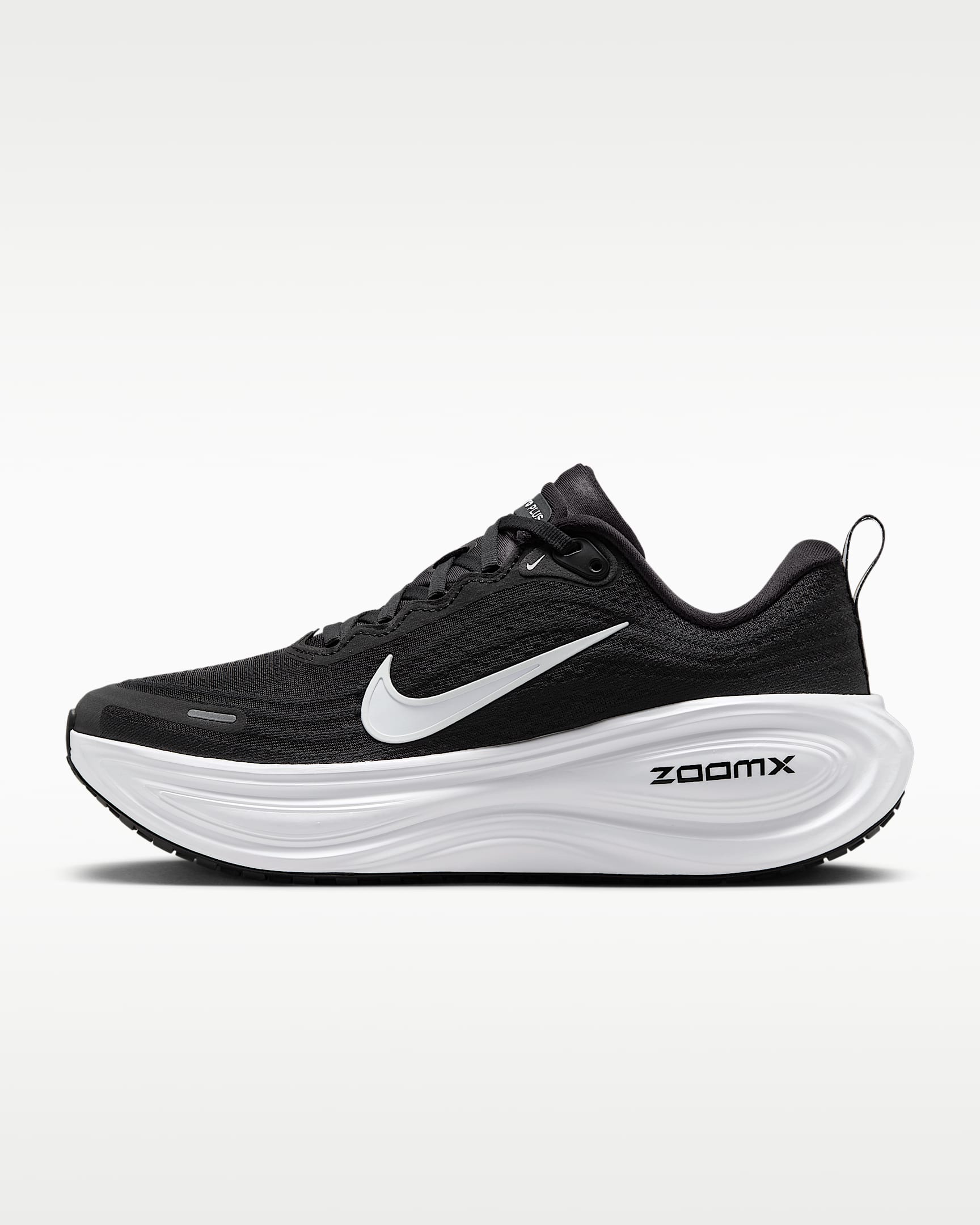 Tenis de correr en pavimento para mujer Nike Vomero Plus - Negro/Gris azulado/Gris oscuro metálico/Blanco