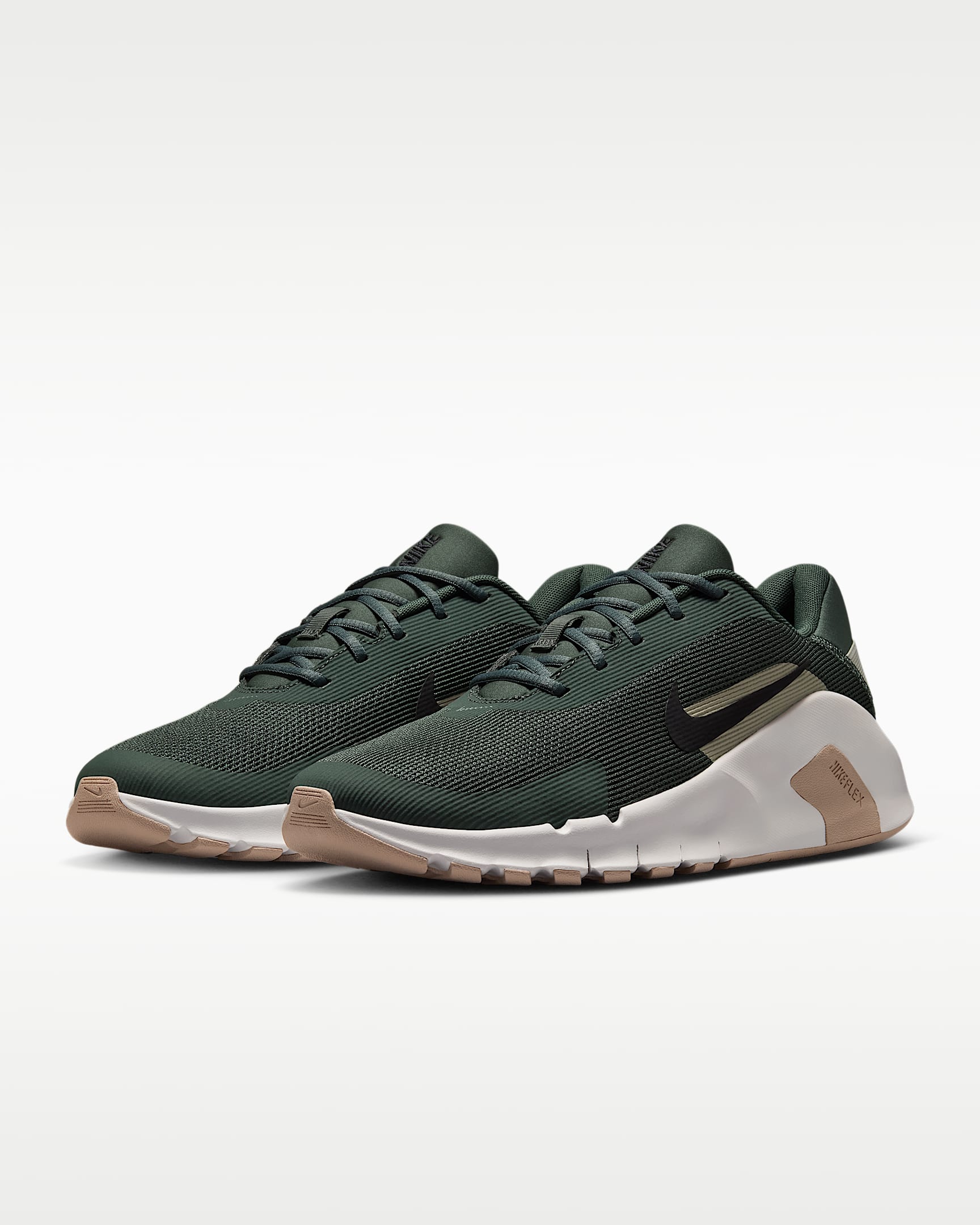 Nike Flex Train Men's Workout Shoes - Camo Green/Summit White/Cream II/Black
