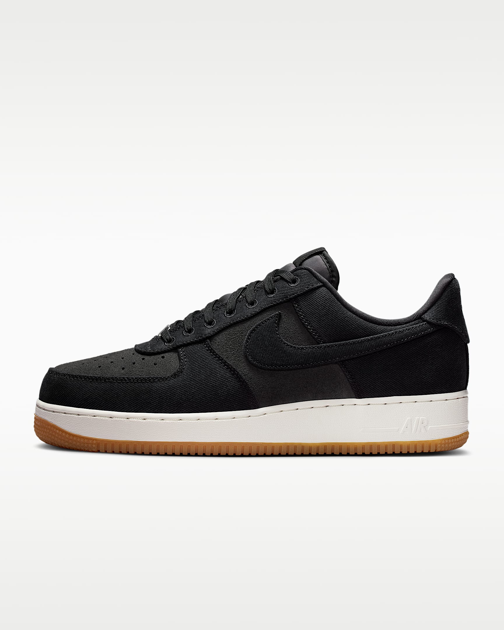 Air Force 1 '07 LV8 "Denim" Men's Shoes - Black/Dark Smoke Grey/Gum Medium Brown/Black