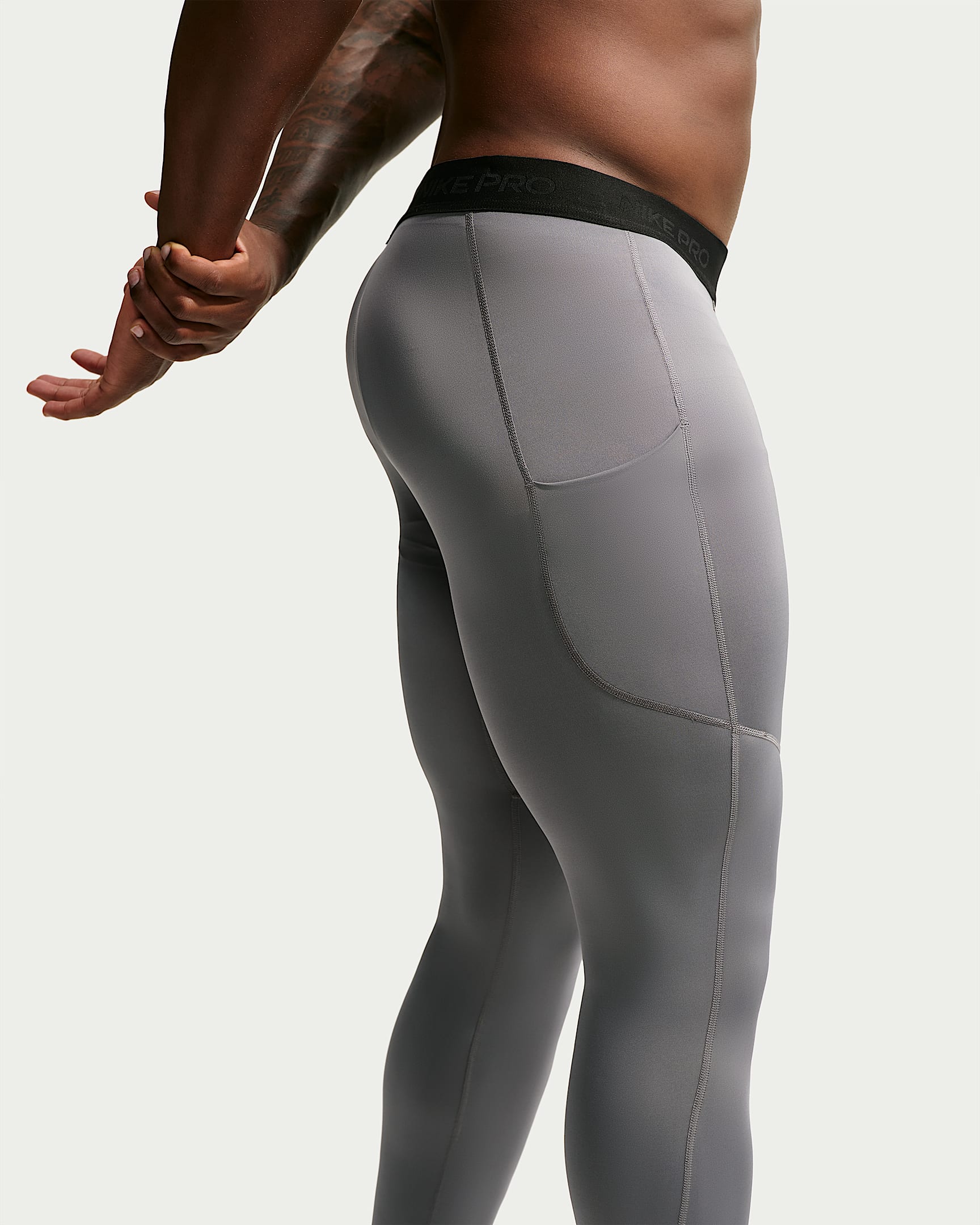 Legging de fitness Dri-FIT Nike Pro pour homme - Smoke Grey/Noir