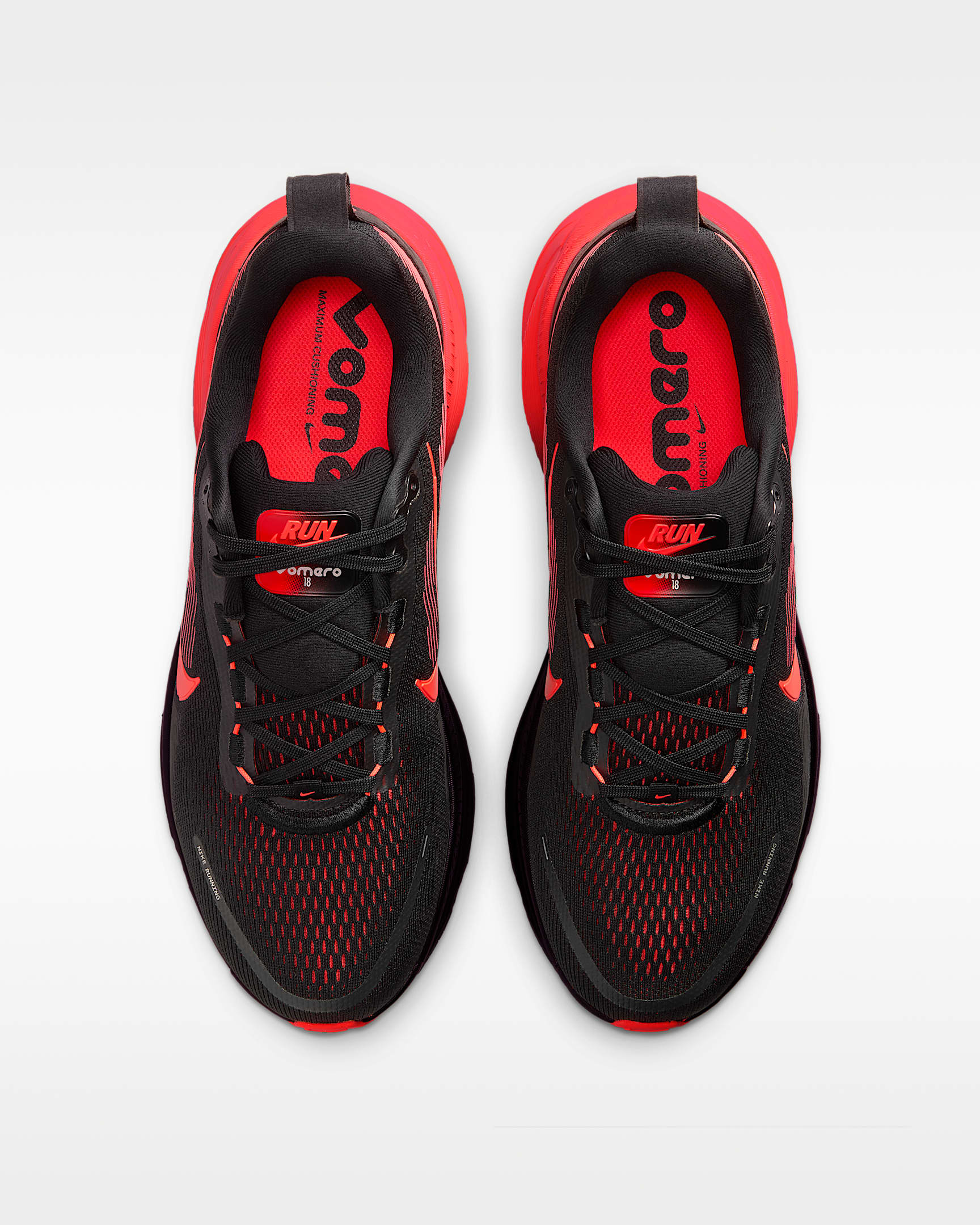 Nike Vomero 18 Men's Road Running Shoes - Black/University Red/Anthracite/Bright Crimson