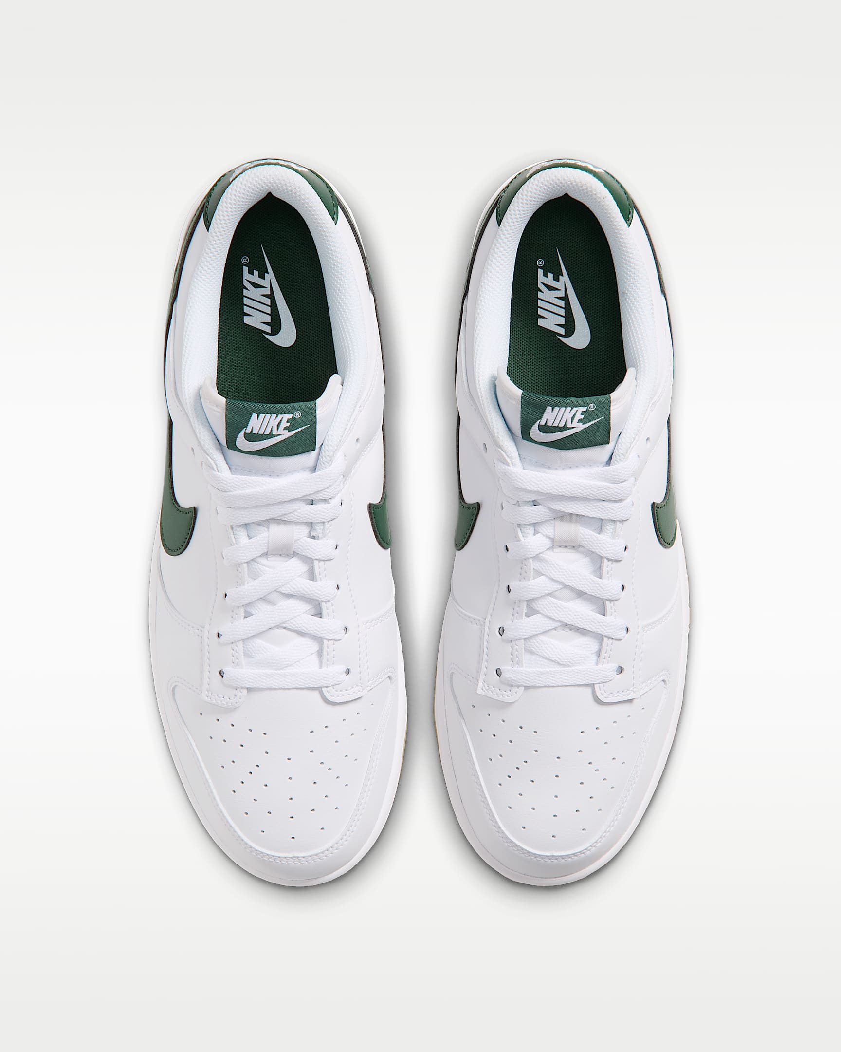 Nike Dunk Low Retro Men's Shoes - White/Gum Light Brown/Fir