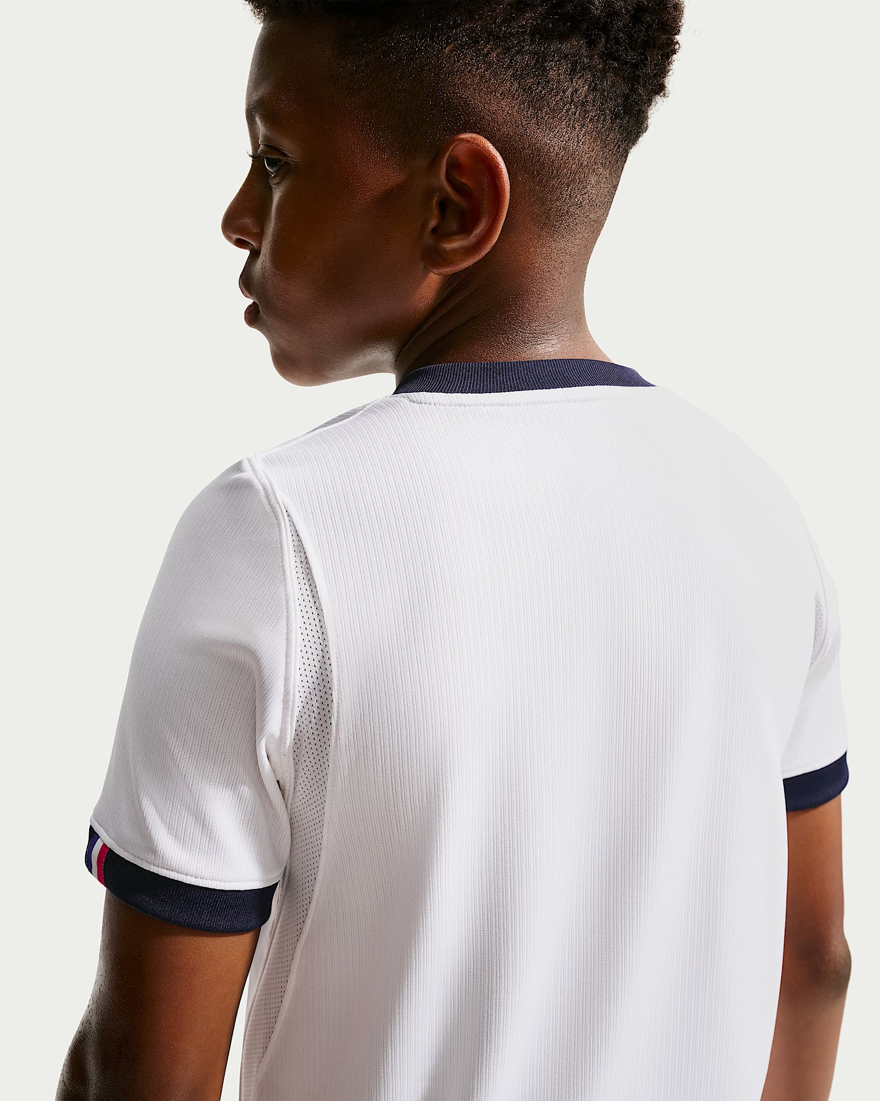 Maillot de foot Replica Nike Dri-FIT Paris Saint-Germain 2026/27 Stadium Extérieur pour pré-ado - Blanc/College Navy/Global Red/College Navy
