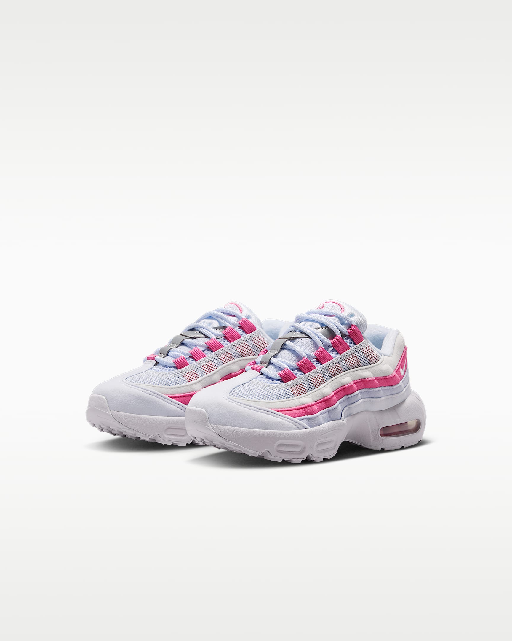 Nike Air Max '95 Little Kids' Shoes - Football Grey/Peony/Ghost/White