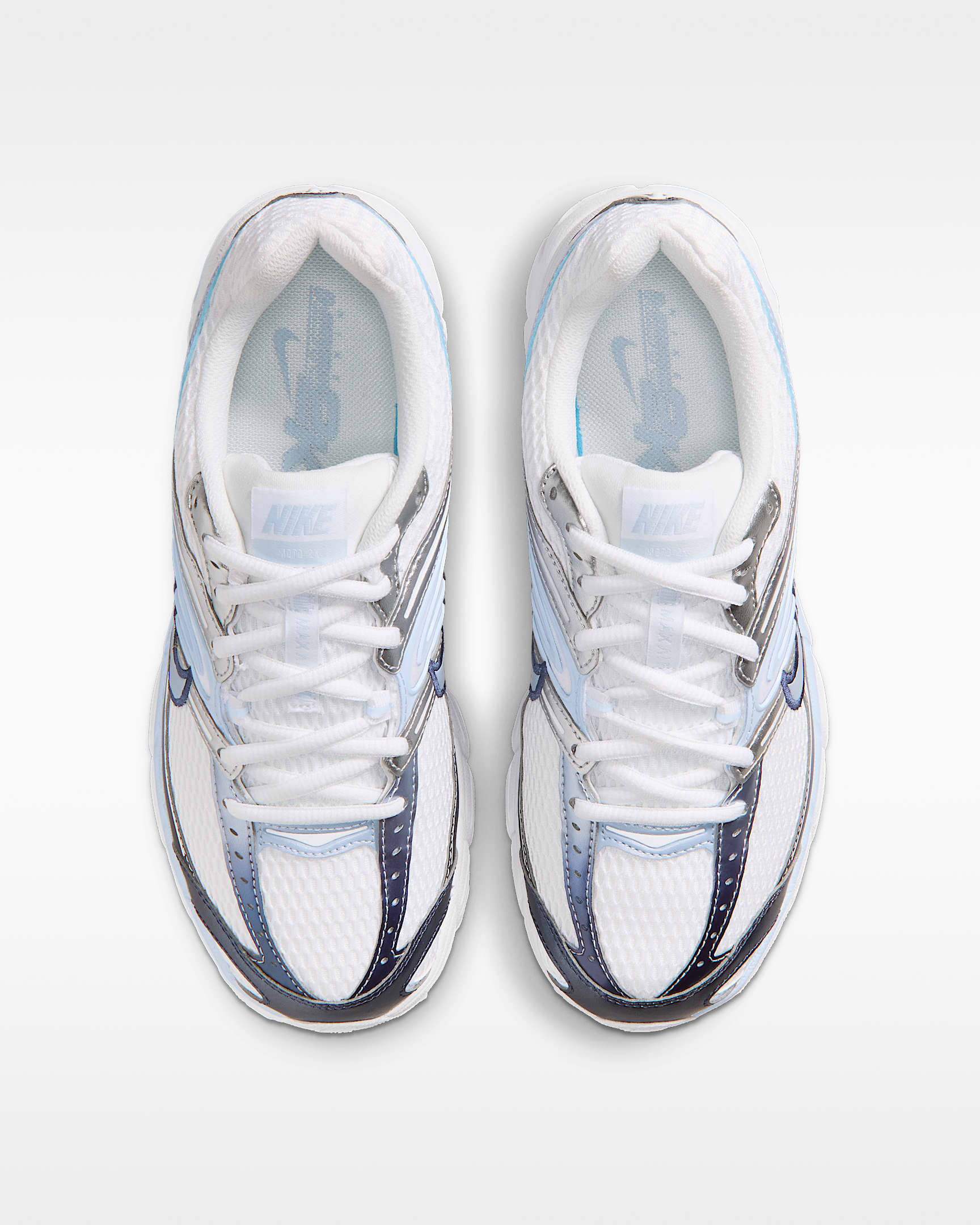 Chaussures Nike Air Max Moto 2K pour femme - Blanc/Metallic Silver/Midnight Navy/Hydrogen Blue