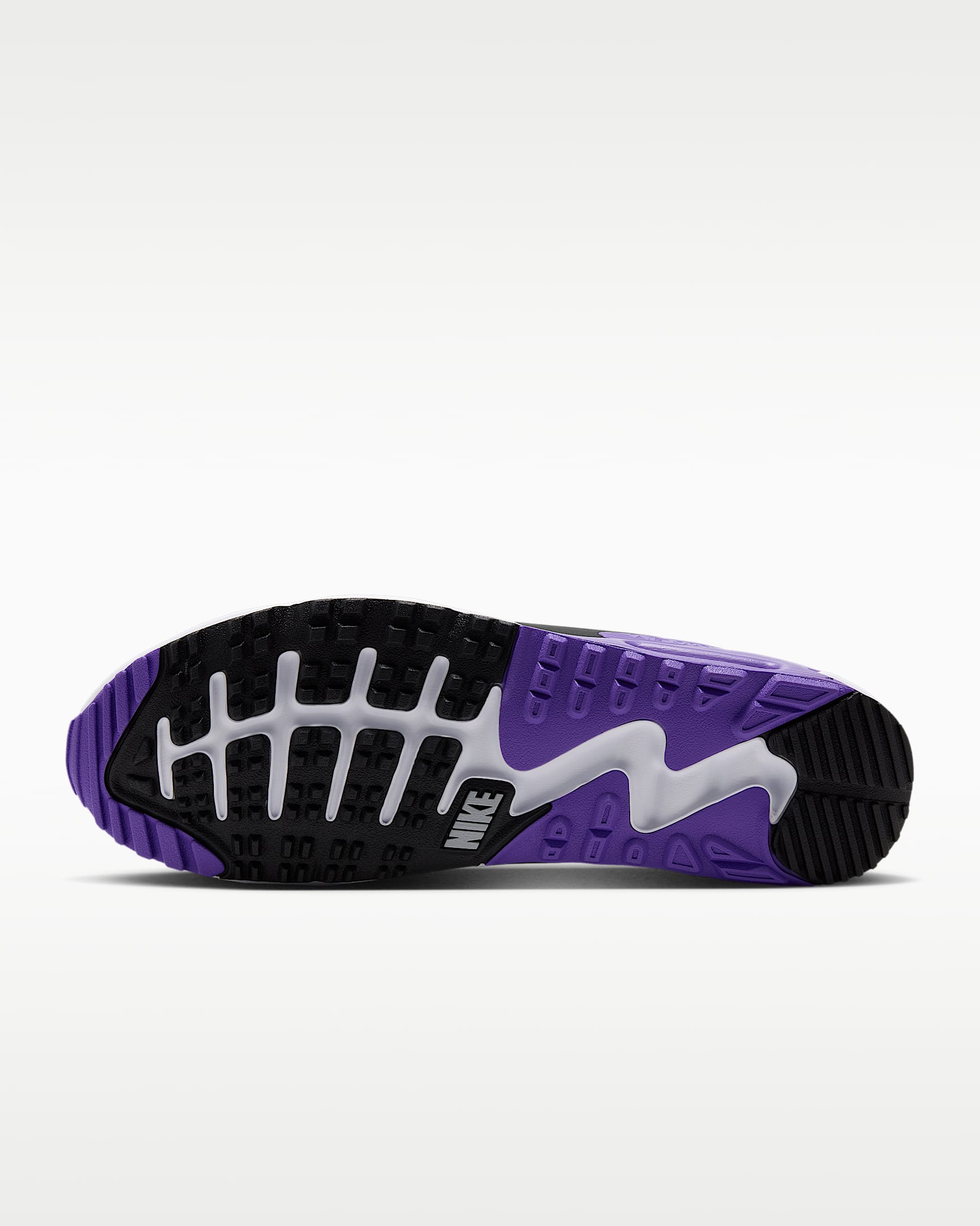 Nike Air Max 90 G Golf Shoes - White/Action Grape/Dark Smoke Grey/Wolf Grey