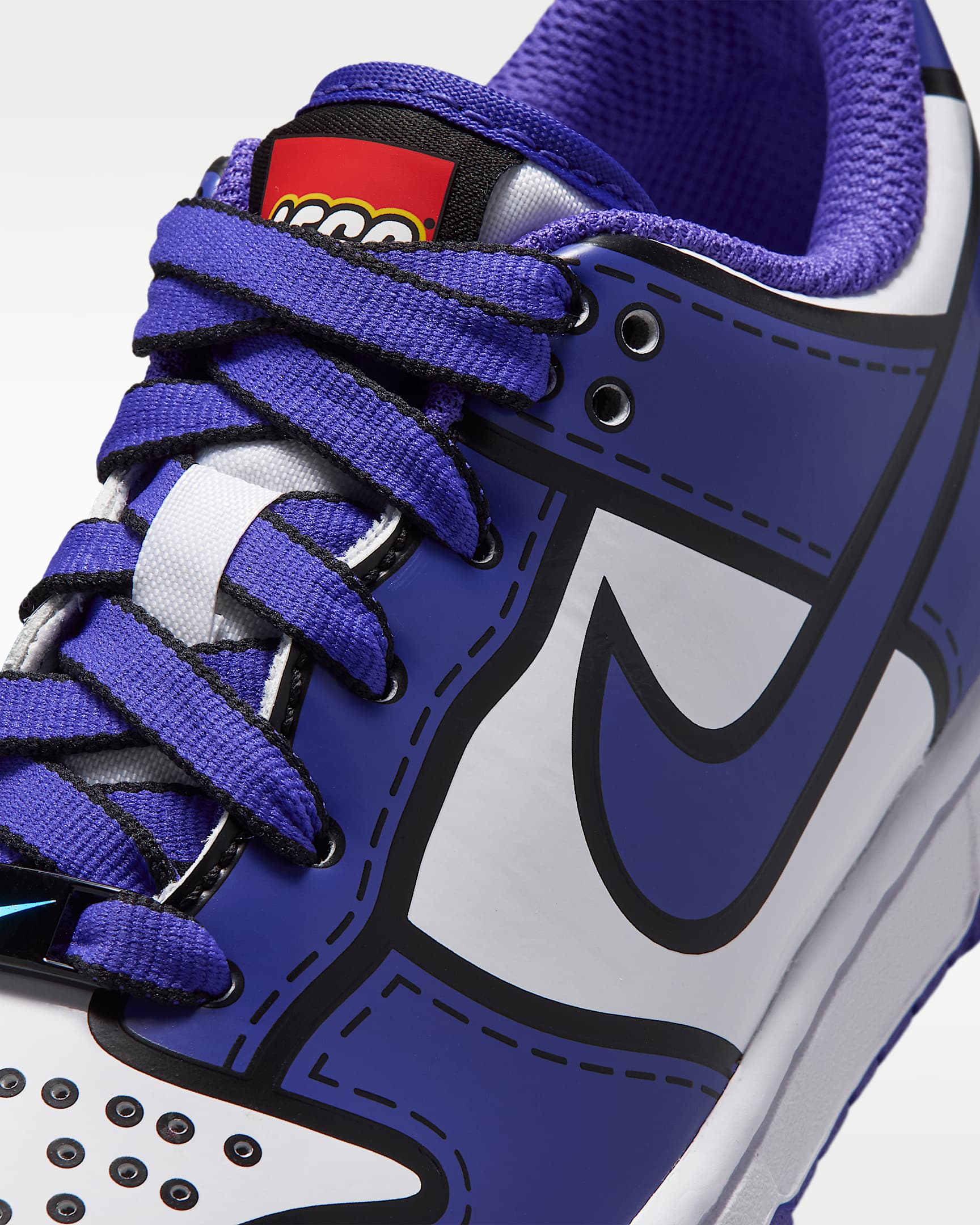 Nike Dunk Low x LEGO® Collection kleuterschoenen - Wit/Rush Red/Tour Yellow/Bright Concord