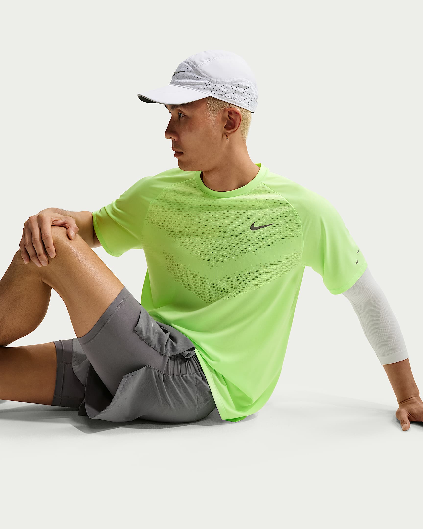 Nike Stride Men's Dri-FIT ADV Short-Sleeve Running Top - Lime Blast